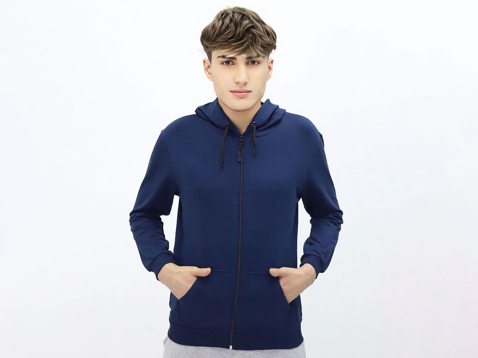 2 ip Kompakt Farmuarlı Kapşonlu Unisex Okul Hırka  