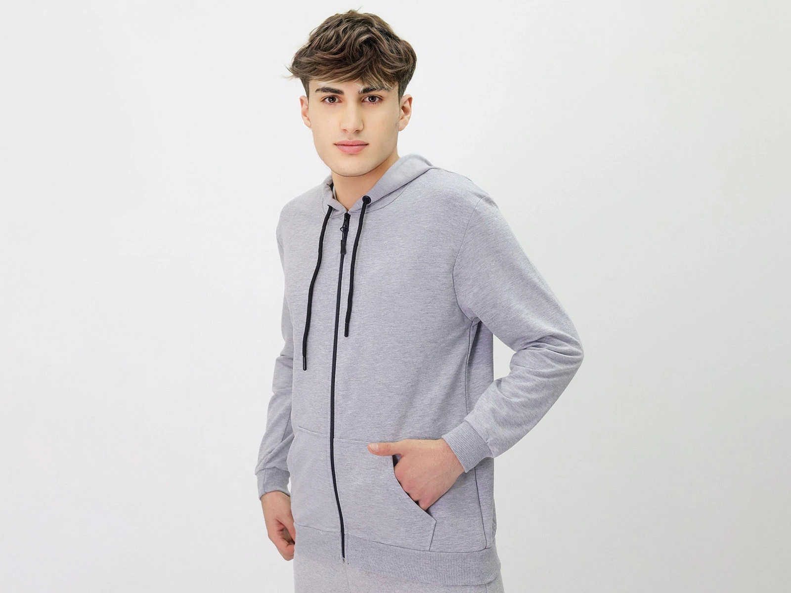 2 ip Kompakt Farmuarlı Kapşonlu Unisex Okul Hırka  