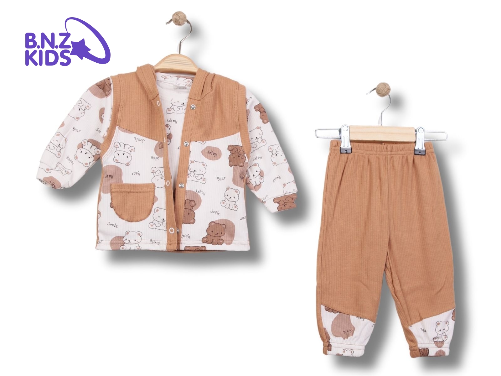 Ayıcık Desenli Erkek Pijama Takım