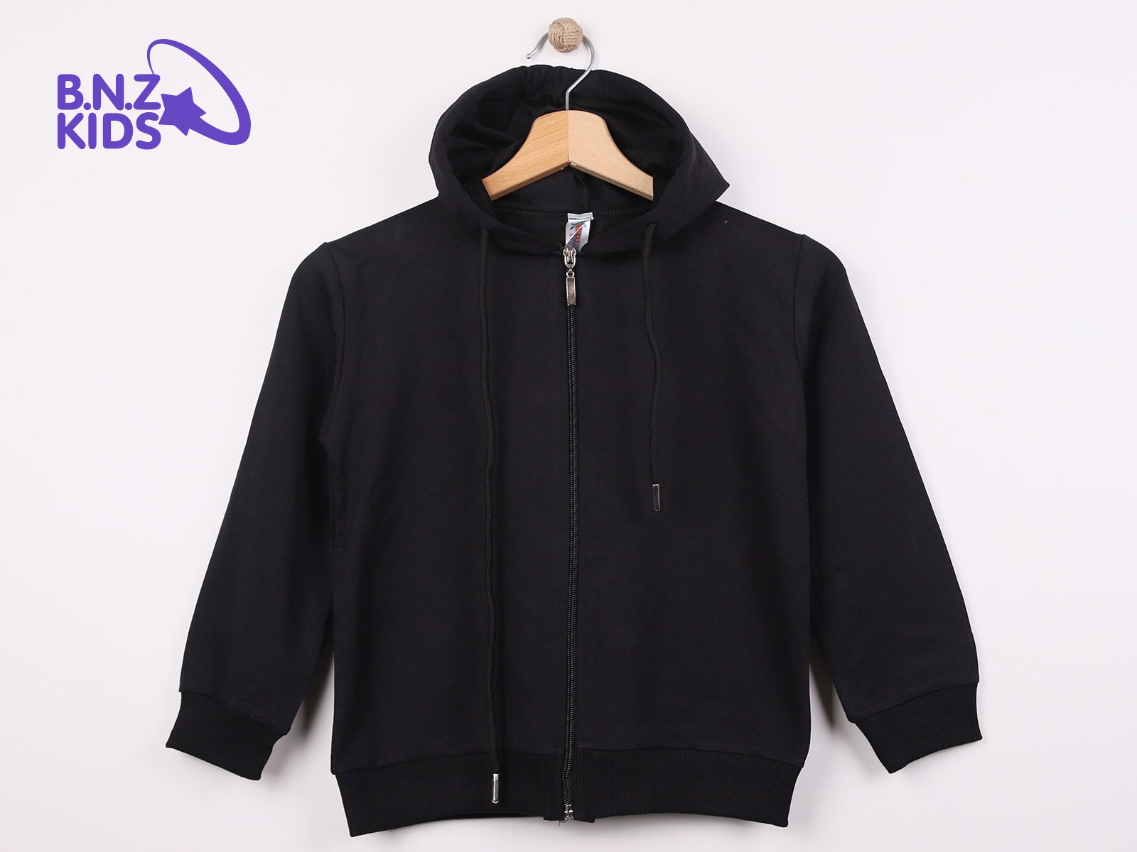 Düz Kapüşonlu Unisex Hırka 