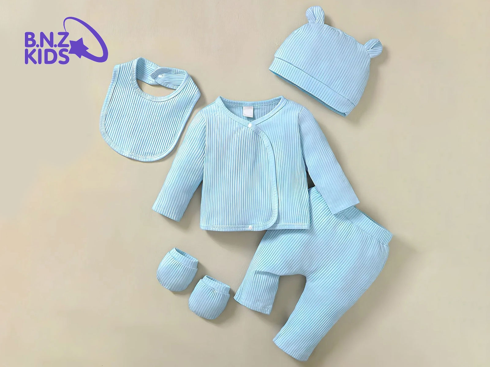 Raporlu Unisex Beşli Zıbın Yenidoğan Set