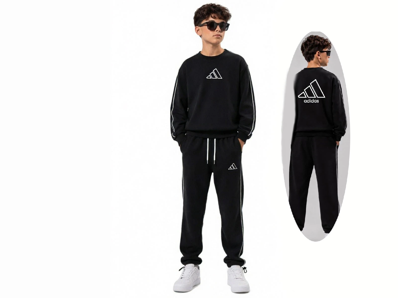 Toptan MARS Adidas Baskılı Paçası Stoperli 2 İp Erkek Takım  Toptan Bebek Çocuk Giyim - Beniz Kids