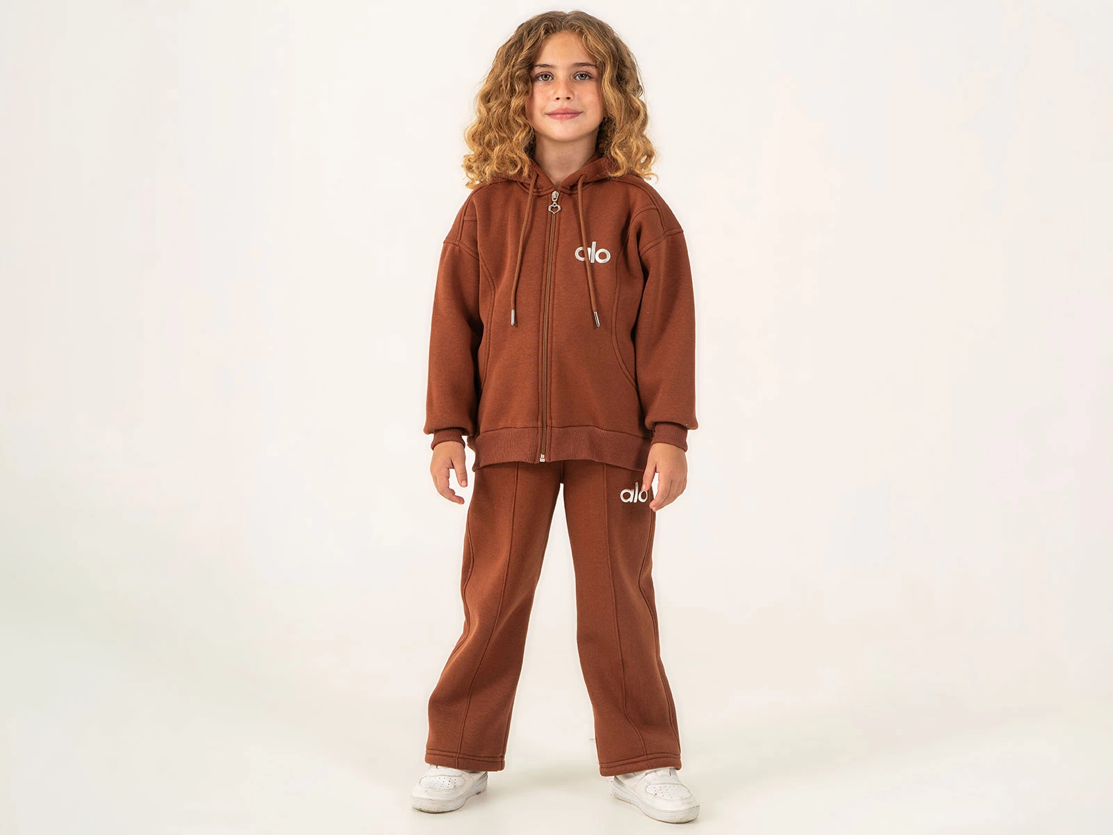 Toptan LUMİİ Alo Baskılı Hırkalı 3 İp Şardonlu Kız Takım  Toptan Bebek Çocuk Giyim - Beniz Kids