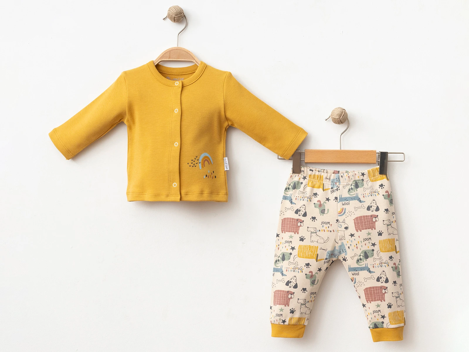 Animal Desenli Erkek Bebe Pijama Takım