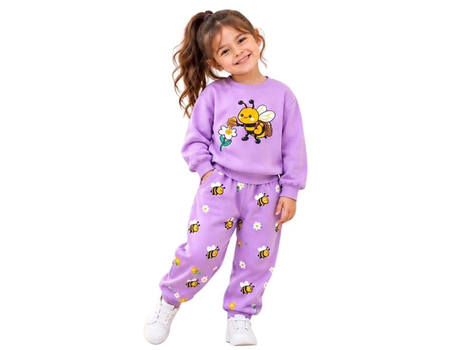 Toptan BICIR KİDS Arı Detay Şardonlu 3 İp Kız Çocuk Takım Toptan Bebek Çocuk Giyim - Beniz Kids