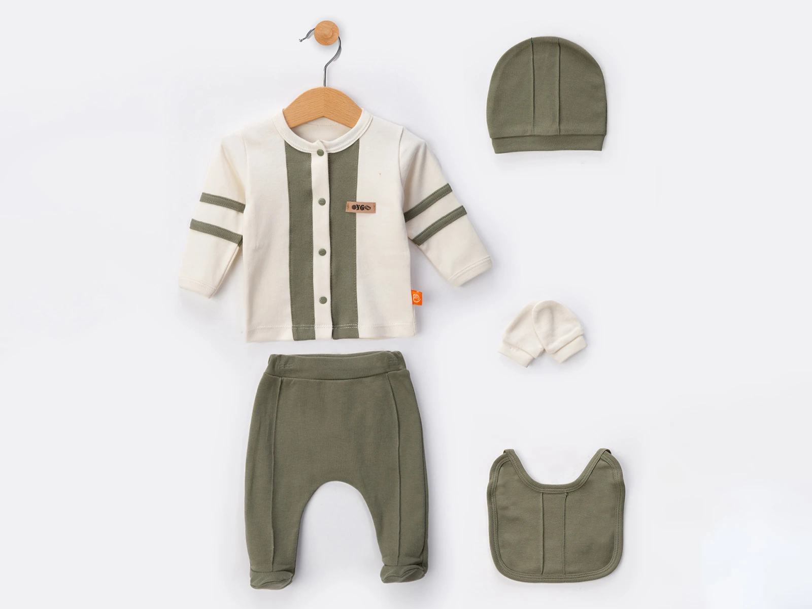 Armalı Yenidoğan Erkek Bebe 5li Set
