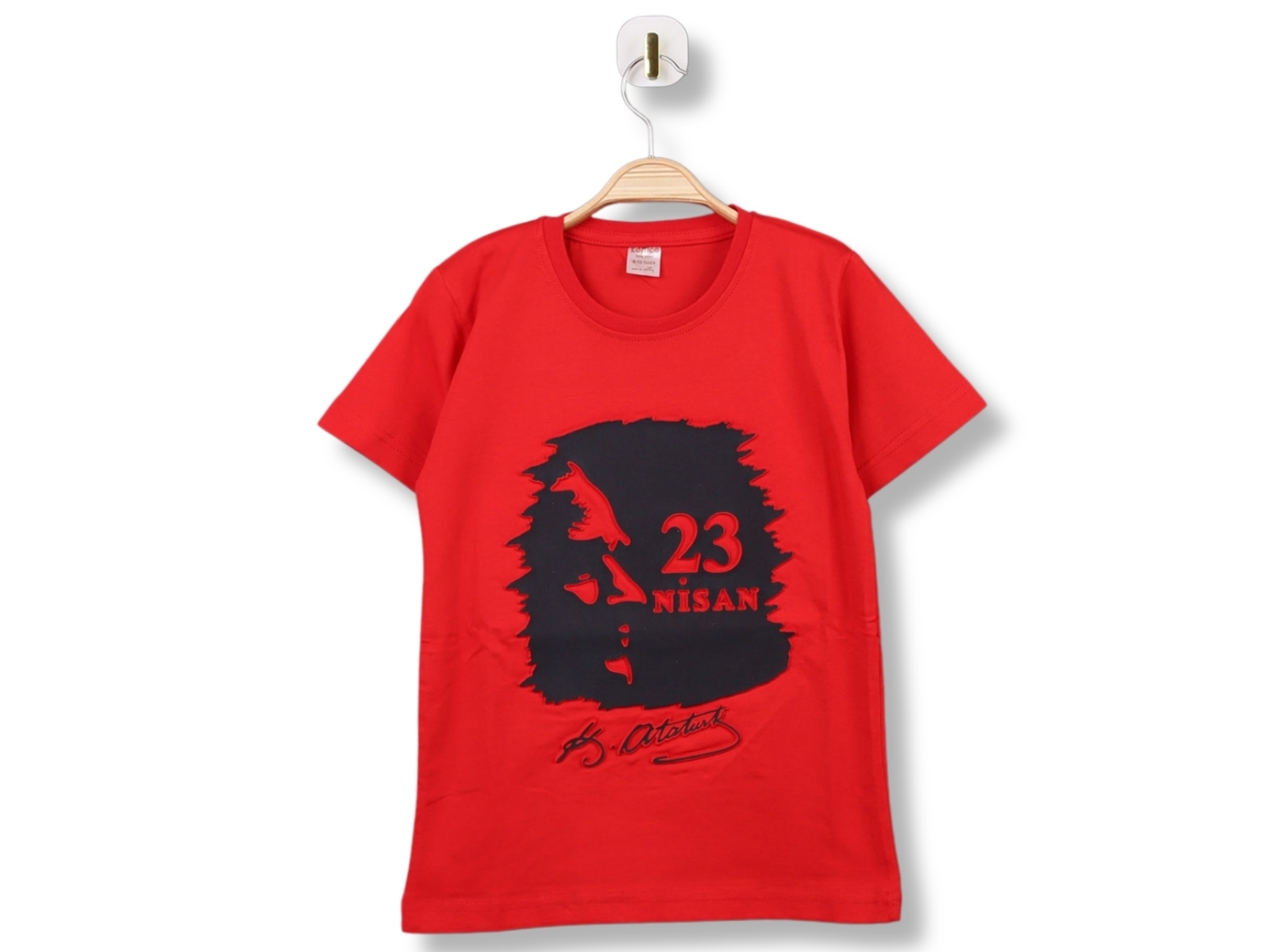 Atatürk 3D Kabartmalı 23 Nisan Unisex Tişört
