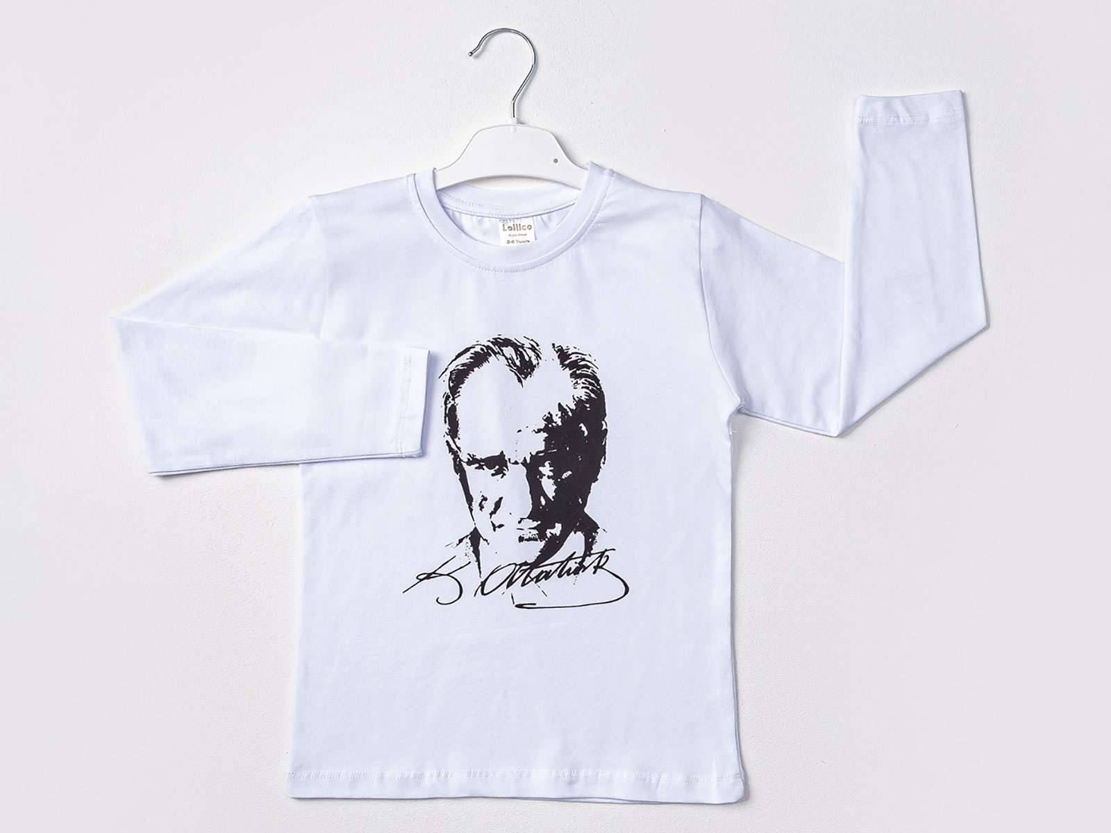 Atatürk Baskılı Unisex Uzun Kollu Badi