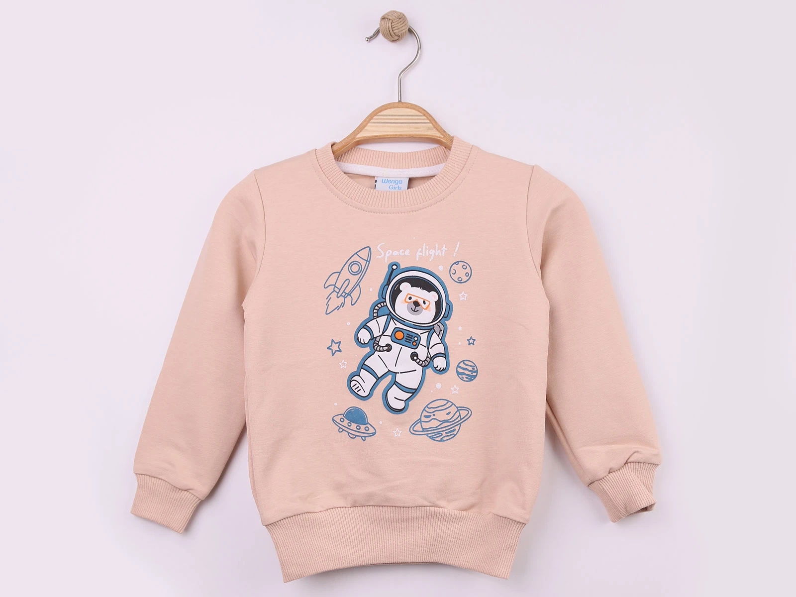 Toptan WENGE KİDS Ayıcık Baskılı 2 İp Erkek Sweat  Toptan Bebek Çocuk Giyim - Beniz Kids