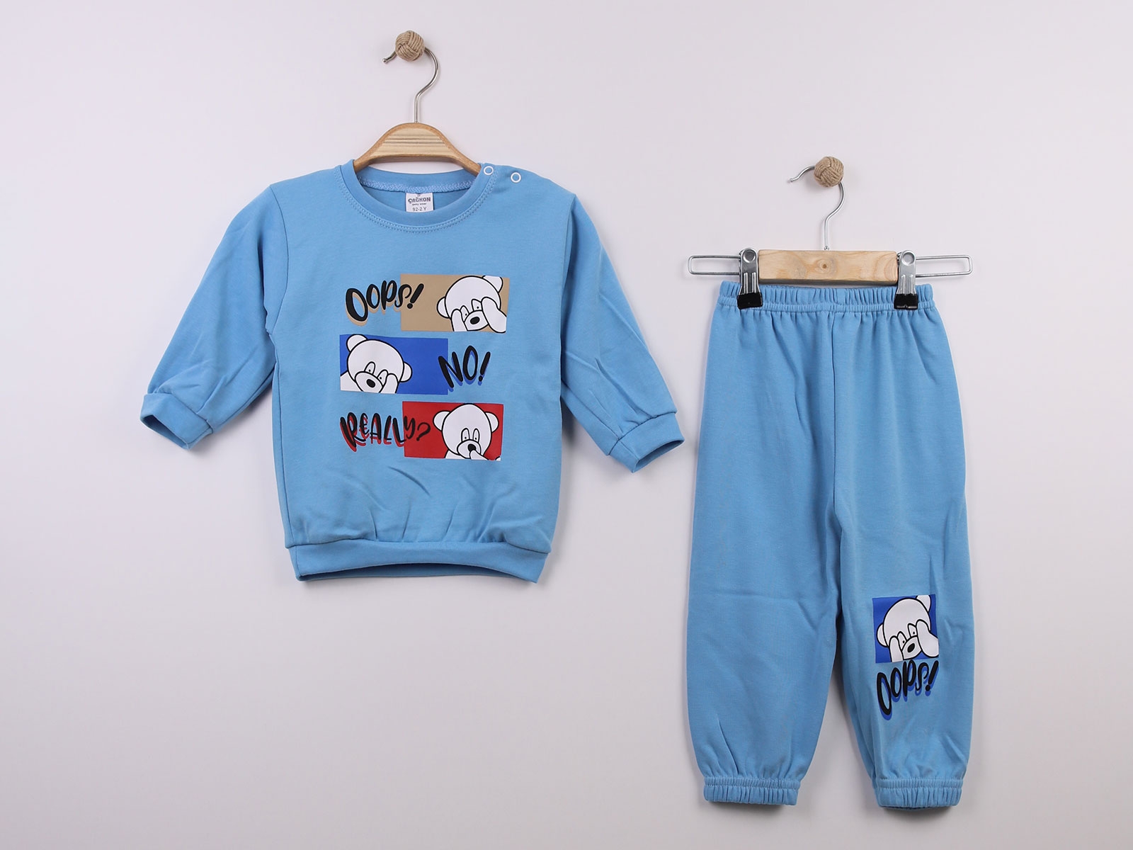 Ayıcık Baskılı Erkek Pijama Takım