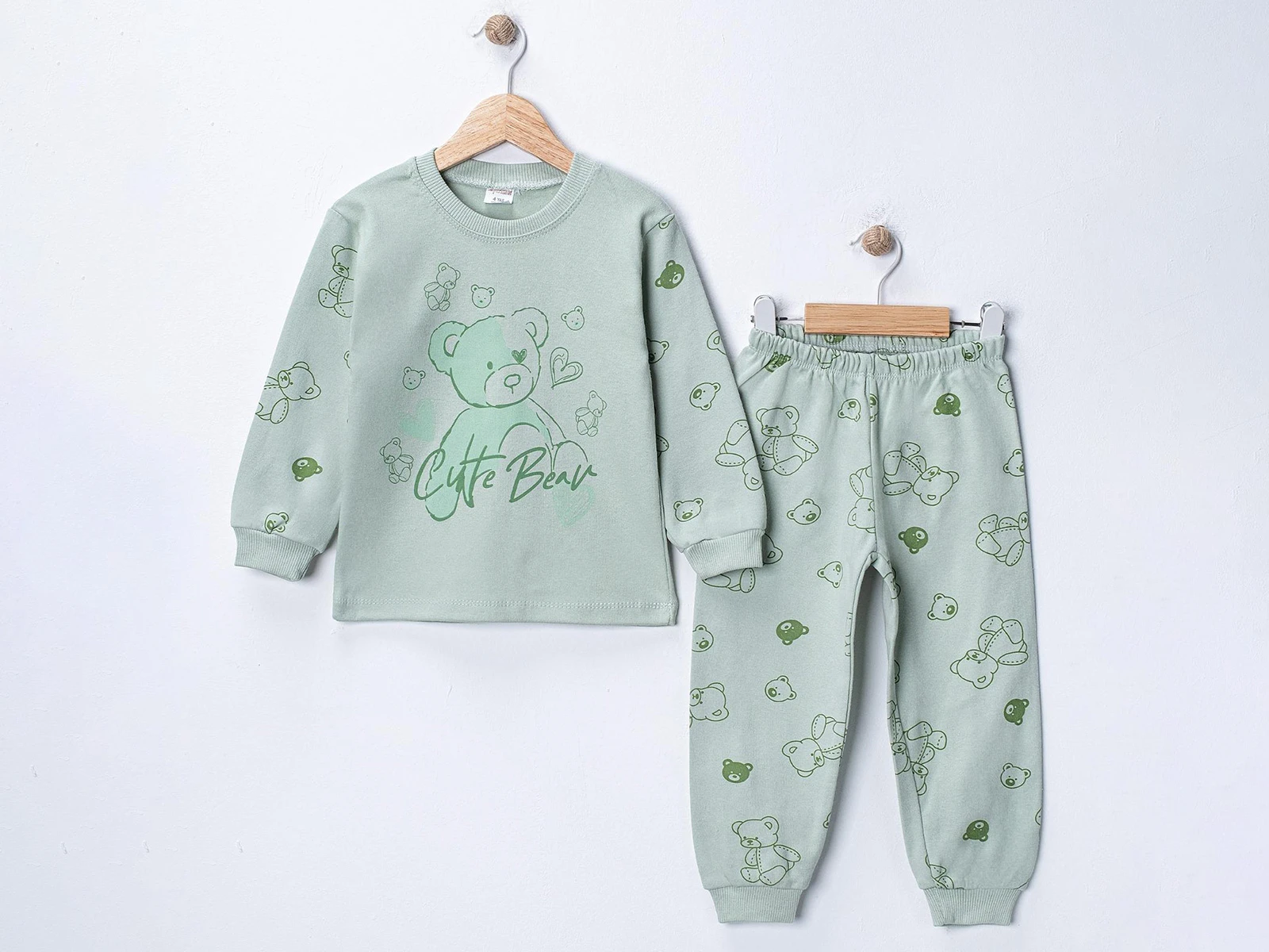 Ayıcık Baskılı Erkek Pijama Takım