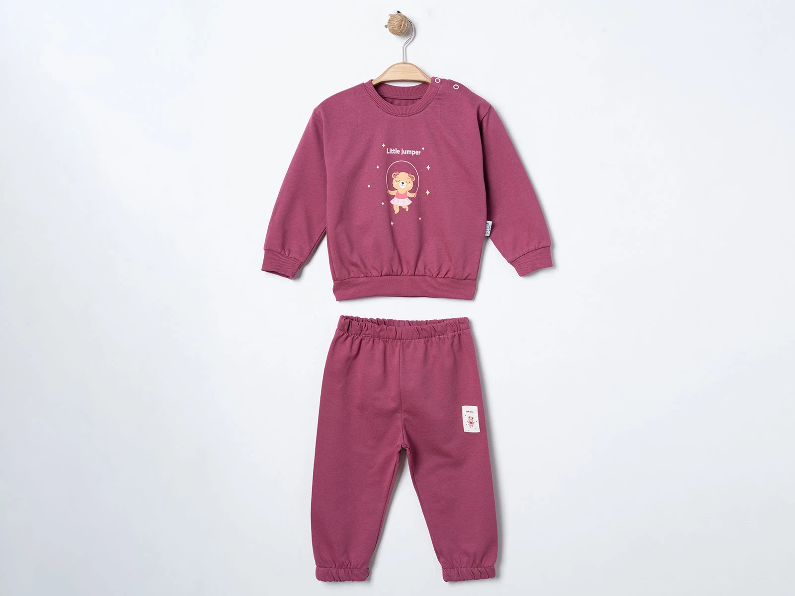 Toptan ÇITIR KİDS Ayıcık Baskılı Kız Bebe Takım  Toptan Bebek Çocuk Giyim - Beniz Kids