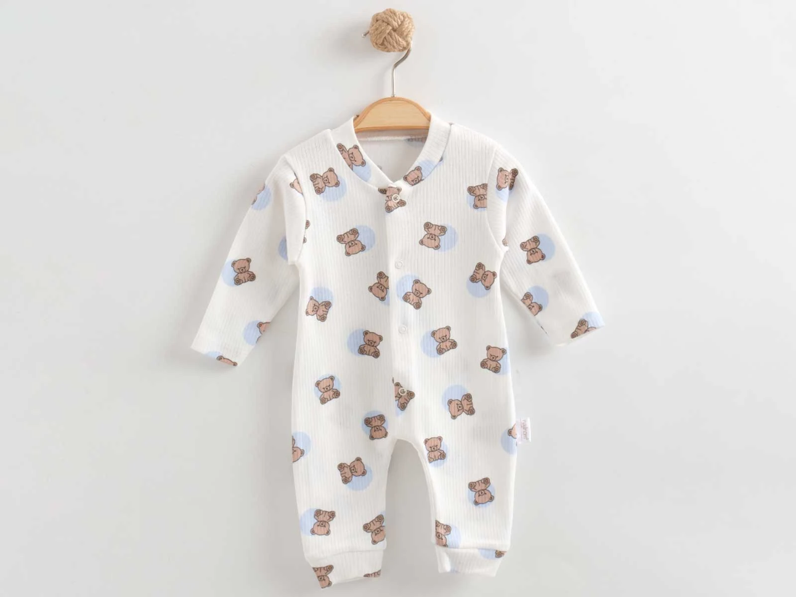  Ayıcık Baskılı Unisex Bebe Tulum