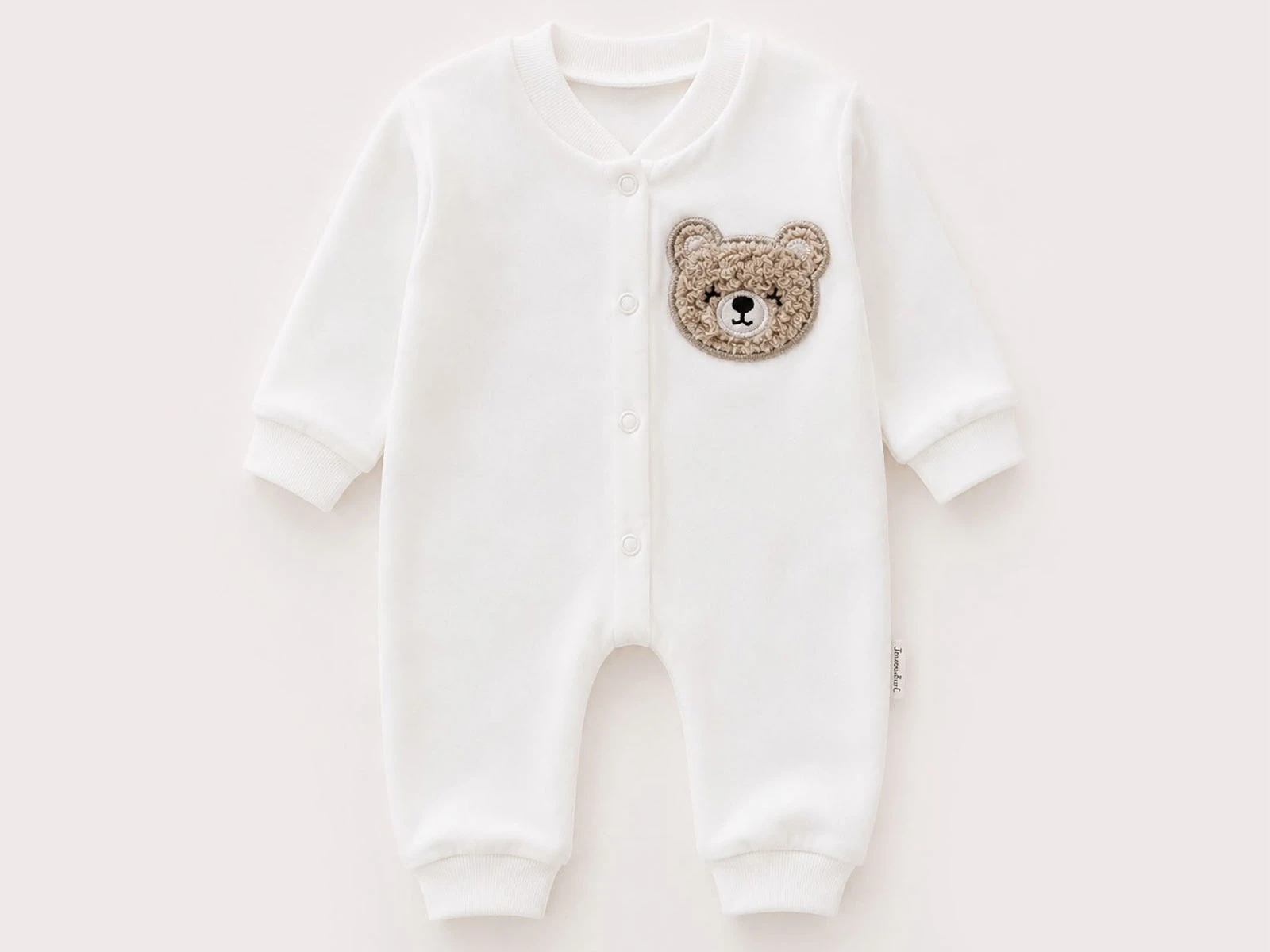Toptan SÜPERMİNİ  Ayıcık Desenli Erkek Bebe Tulum Toptan Bebek Çocuk Giyim - Beniz Kids