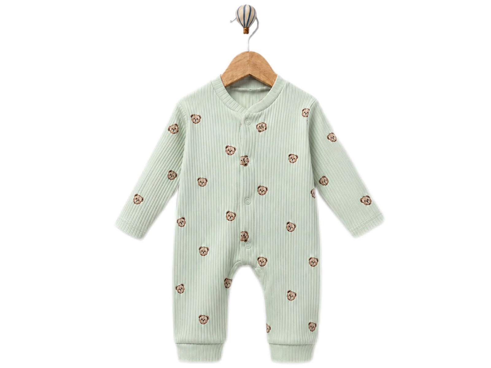 Toptan SÜPERMİNİ  Ayıcık Desenli Erkek Bebe Tulum Toptan Bebek Çocuk Giyim - Beniz Kids