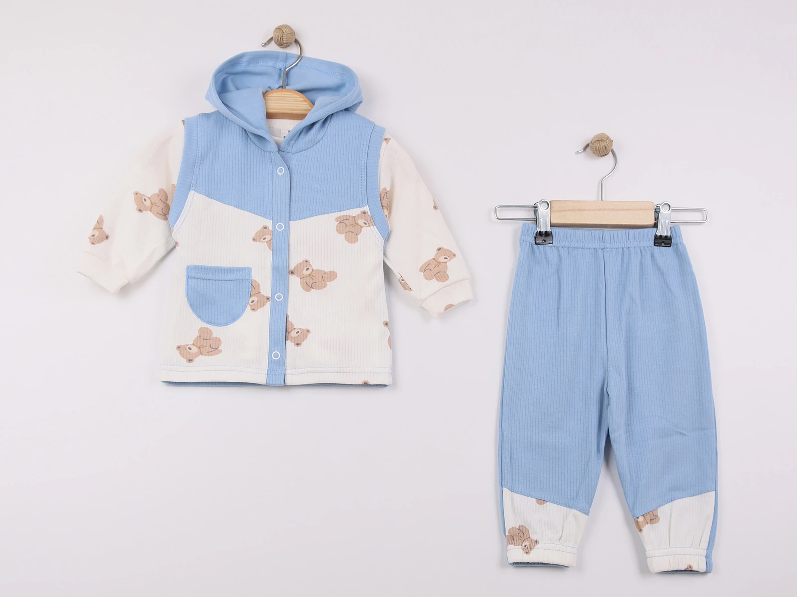 Ayıcık Desenli Erkek Pijama Takım
