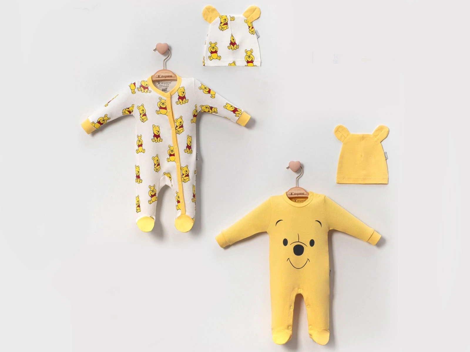 Ayıcık Desenli İkili Bebe Tulum