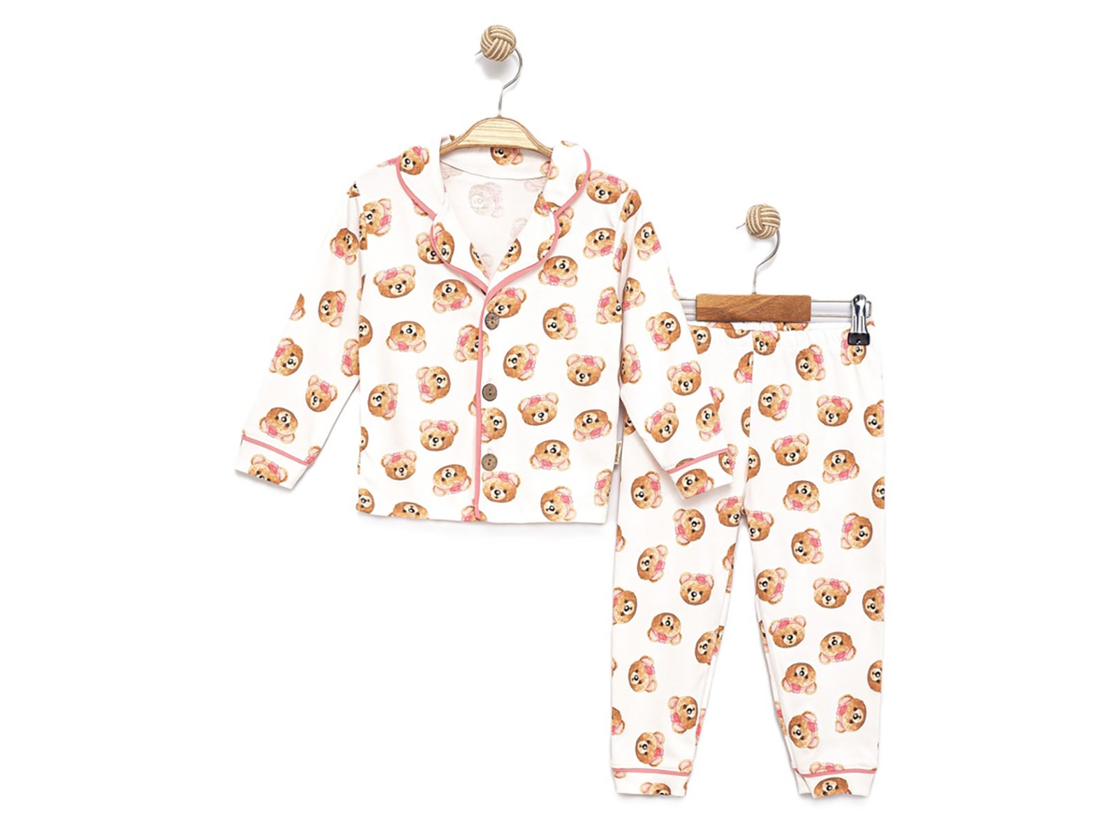 Ayıcık Desenli Kız Pijama Takım