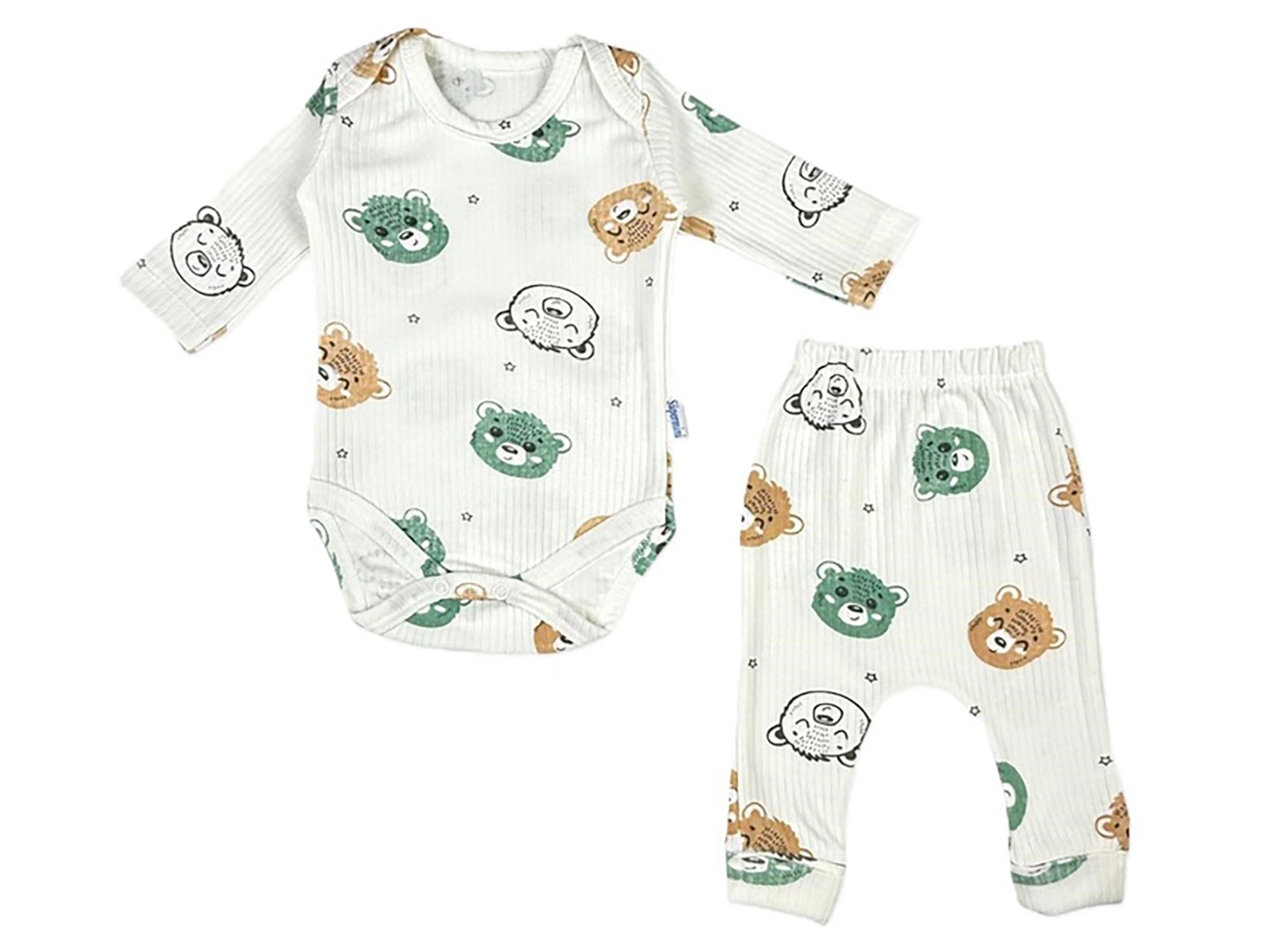 Ayıcık Desenli Raporlu Erkek Bebe Takım