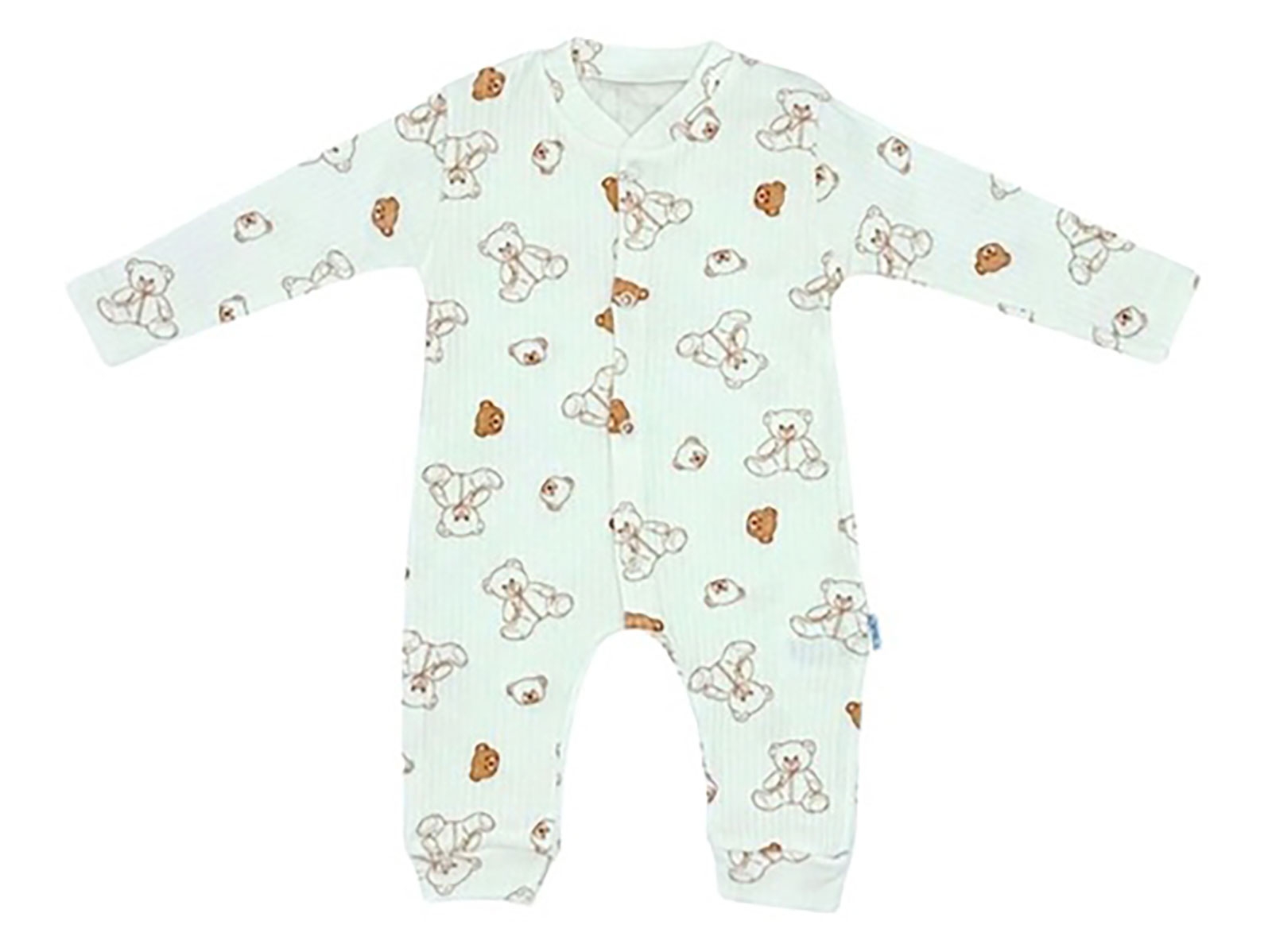 Ayıcık Desenli Raporlu Erkek Bebe Tulum