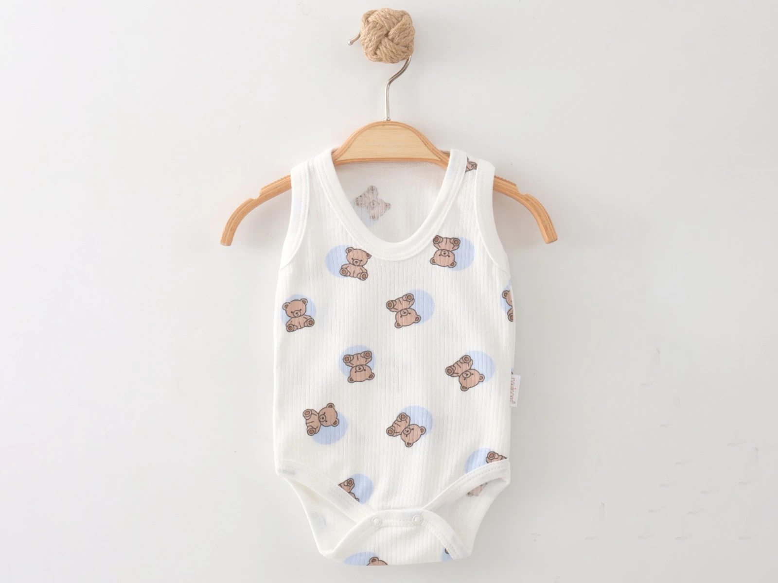 Ayıcık Desenli Unisex Çıtcıtlı Badi