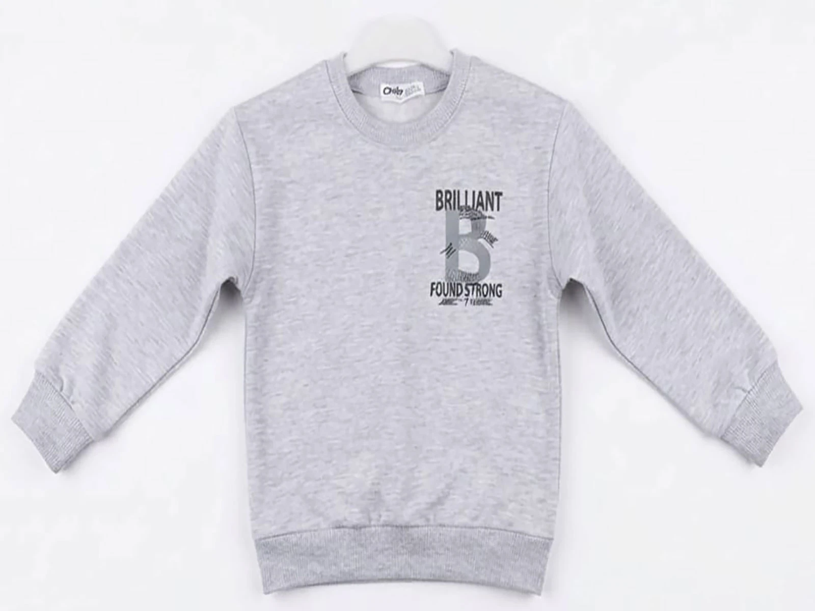 B Baskılı Erkek Sweat 