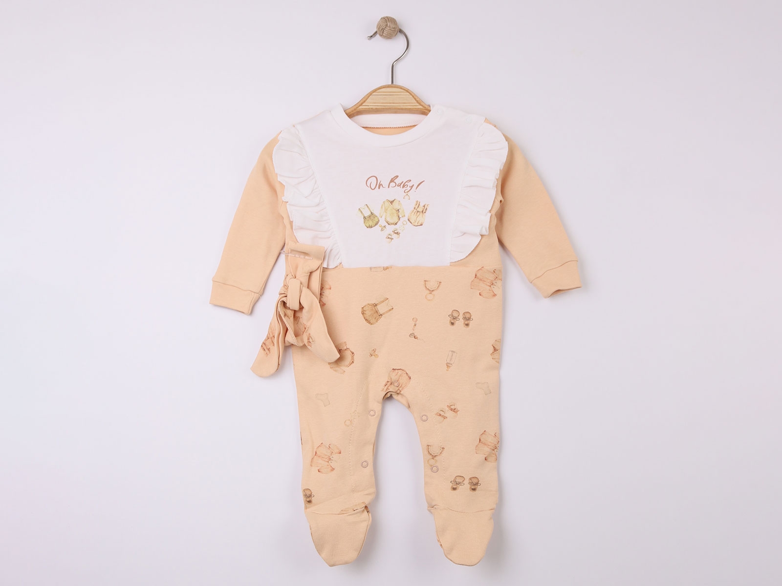 Baby Baskılı Kız Bebe Tulum