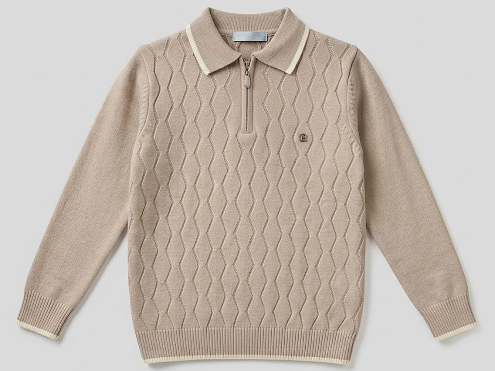 Toptan METEX Baklava Desenli Fermuarlı Triko Erkek Sweat  Toptan Bebek Çocuk Giyim - Beniz Kids