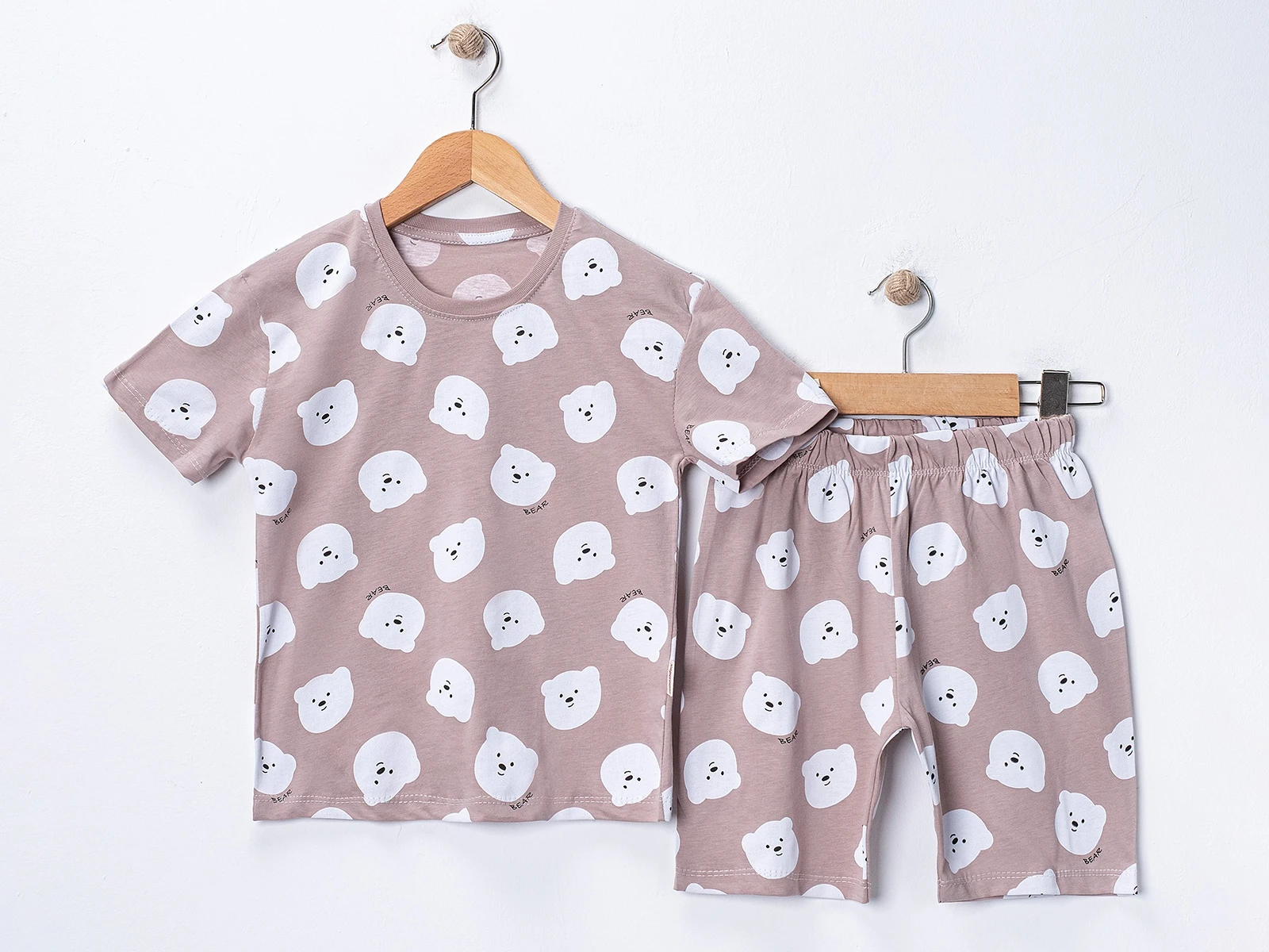 Bear Desenli Erkek Pijama Takım
