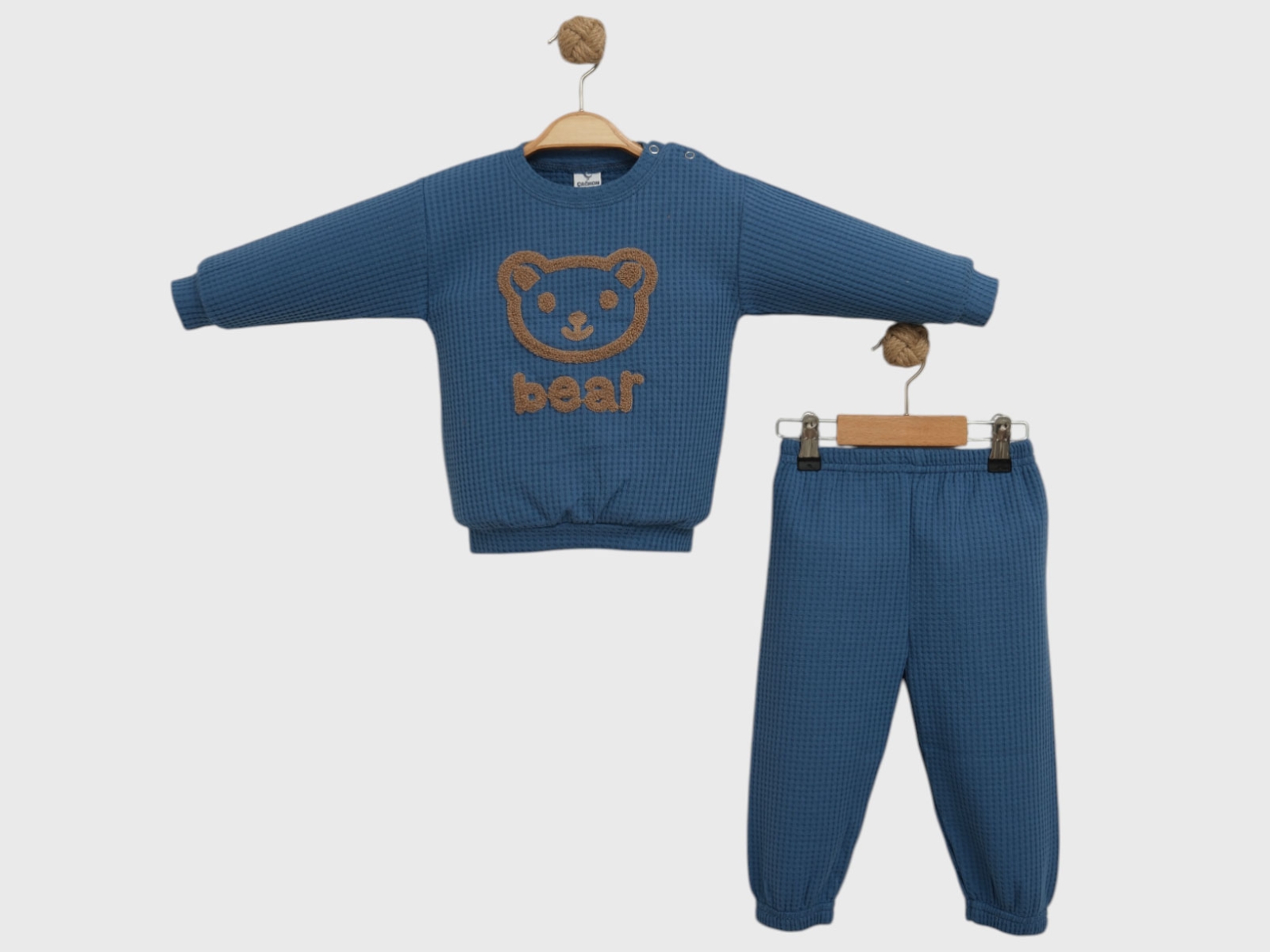 Bear Nakışlı Erkek Bebe Pijama Takım