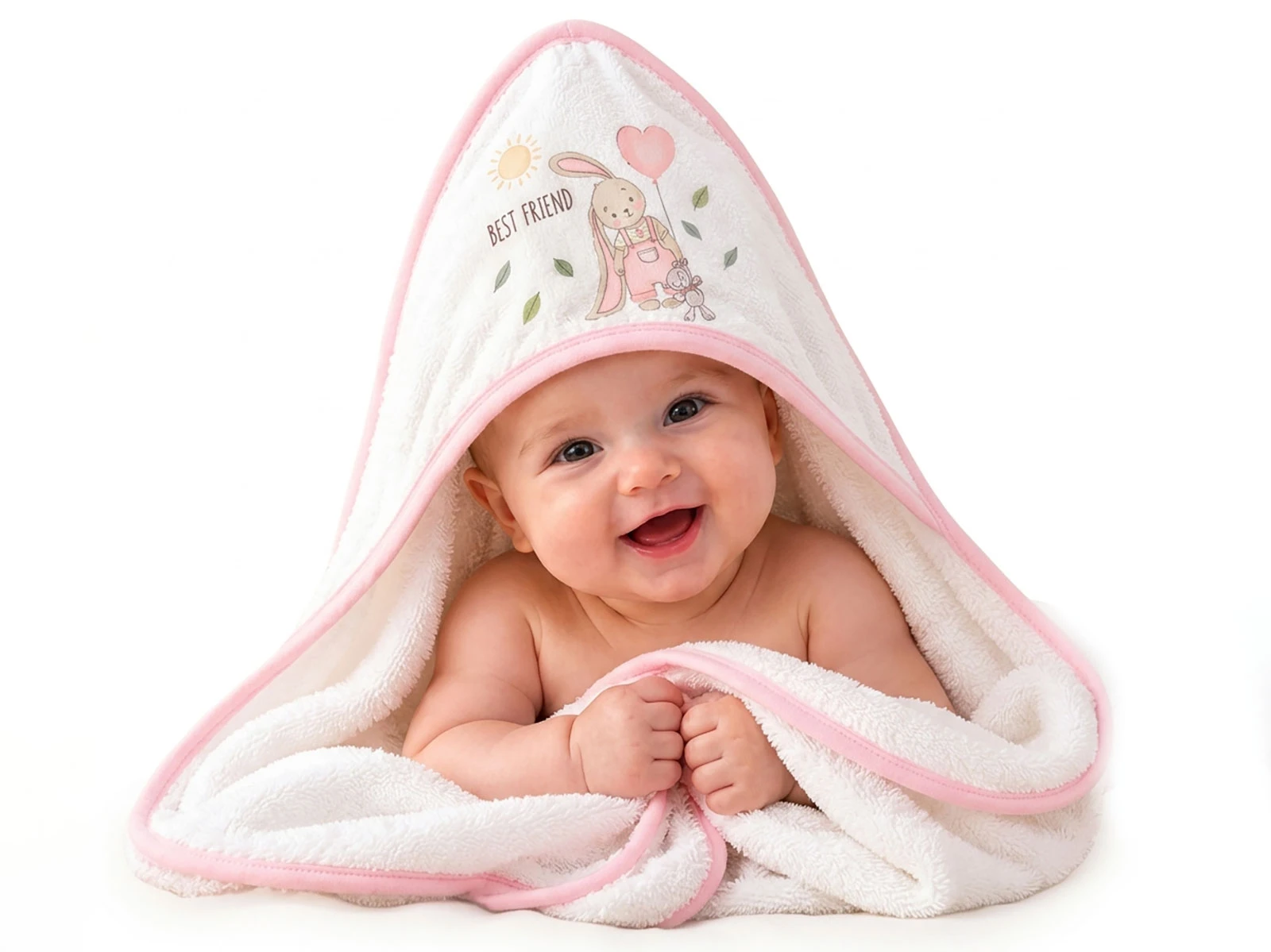 Toptan EKE BABY Best Friend Detay Bebek Havlu Toptan Bebek Çocuk Giyim - Beniz Kids