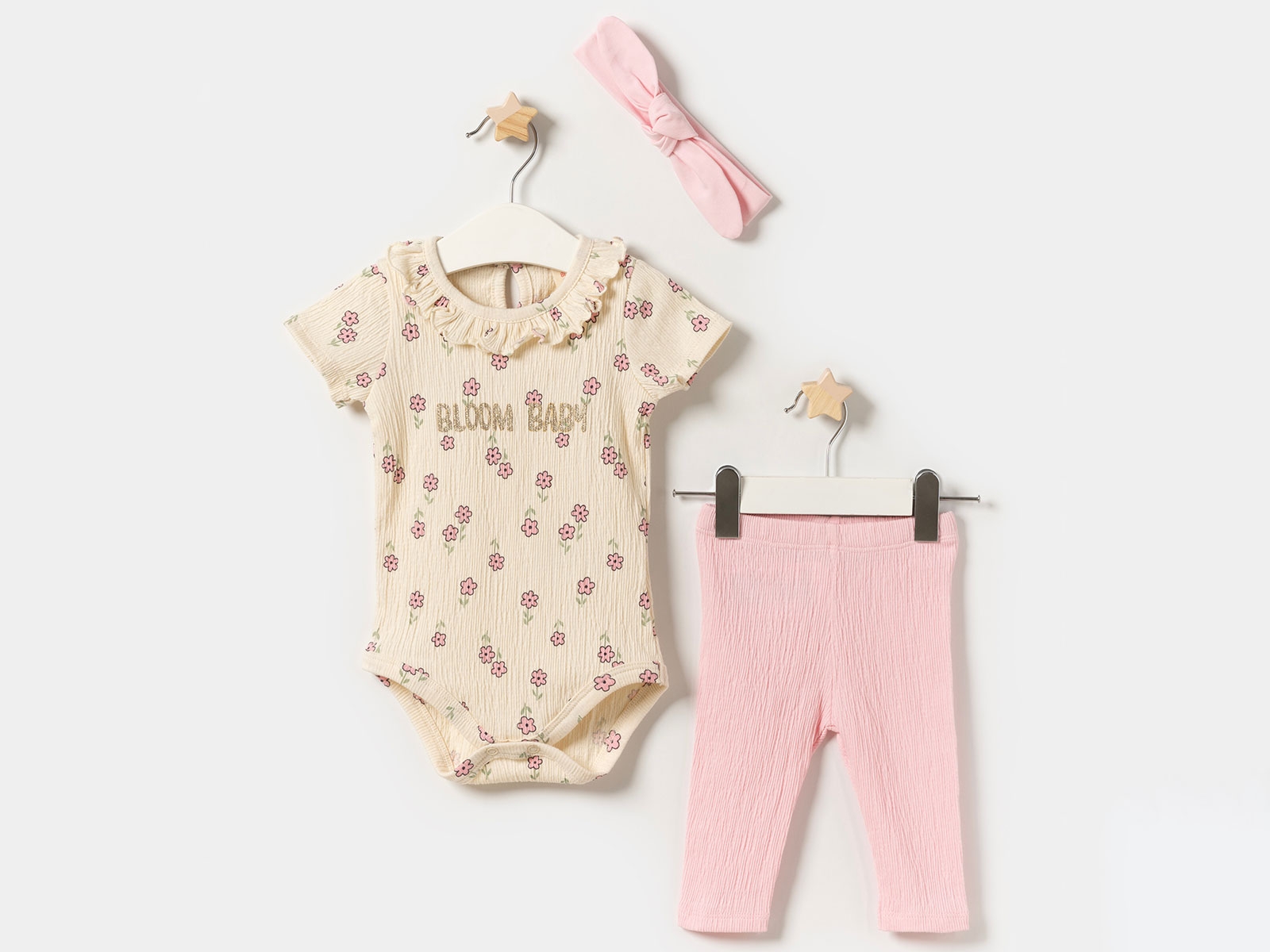 Bloom Baby Baskılı Kız Bebe Takım