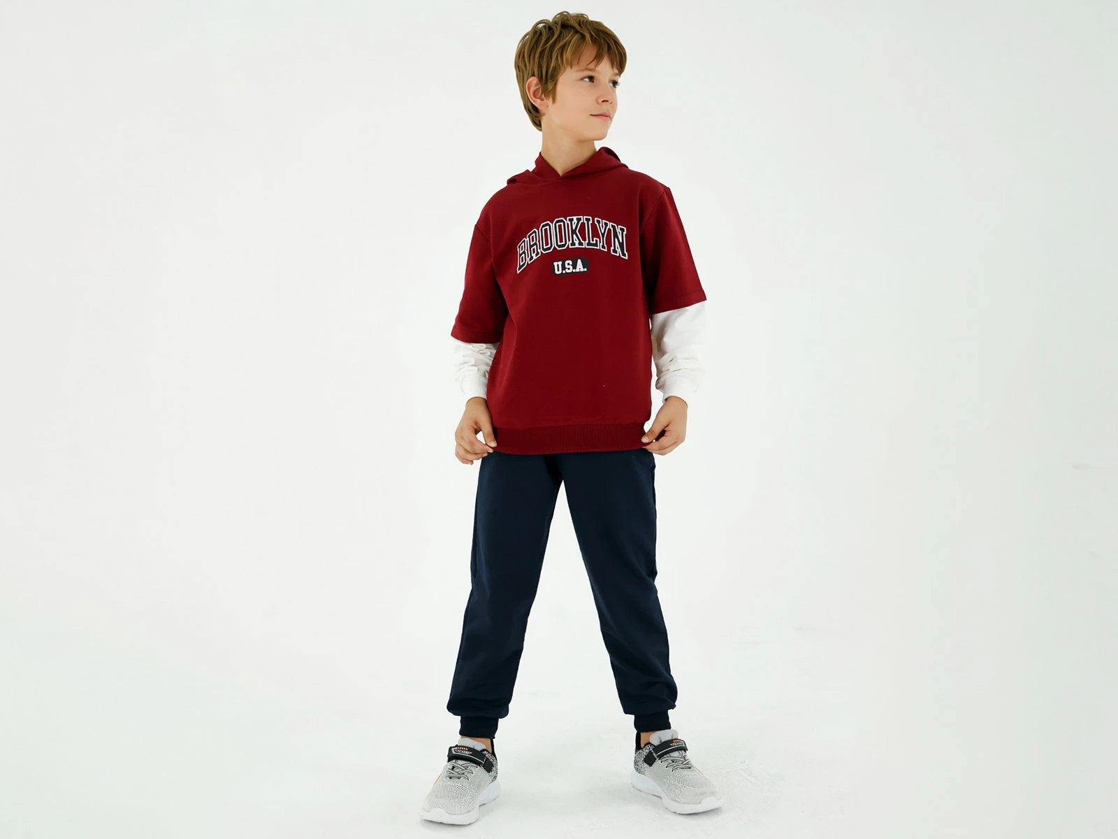 Toptan BICIR KİDS Brooklyn Baskılı Erkek Bebe Takım  Toptan Bebek Çocuk Giyim - Beniz Kids