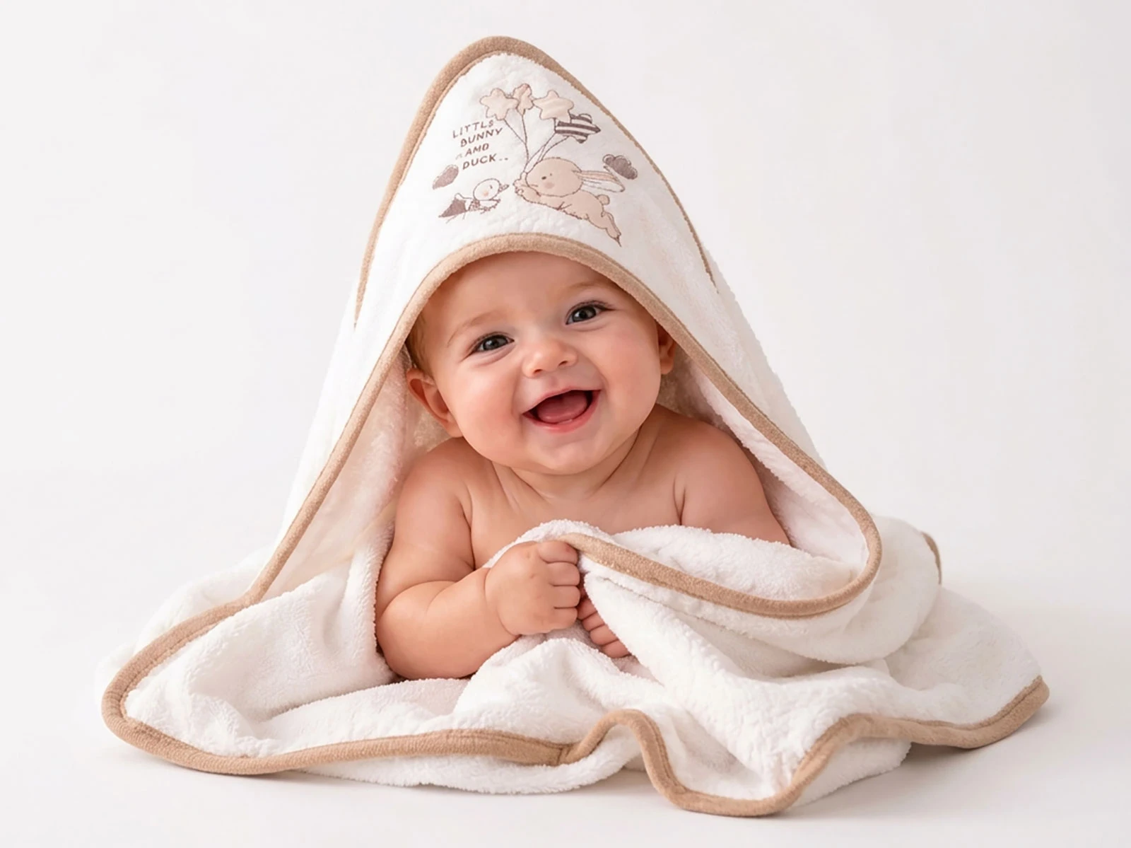 Toptan EKE BABY Bunny Detay Bebek Havlu Toptan Bebek Çocuk Giyim - Beniz Kids