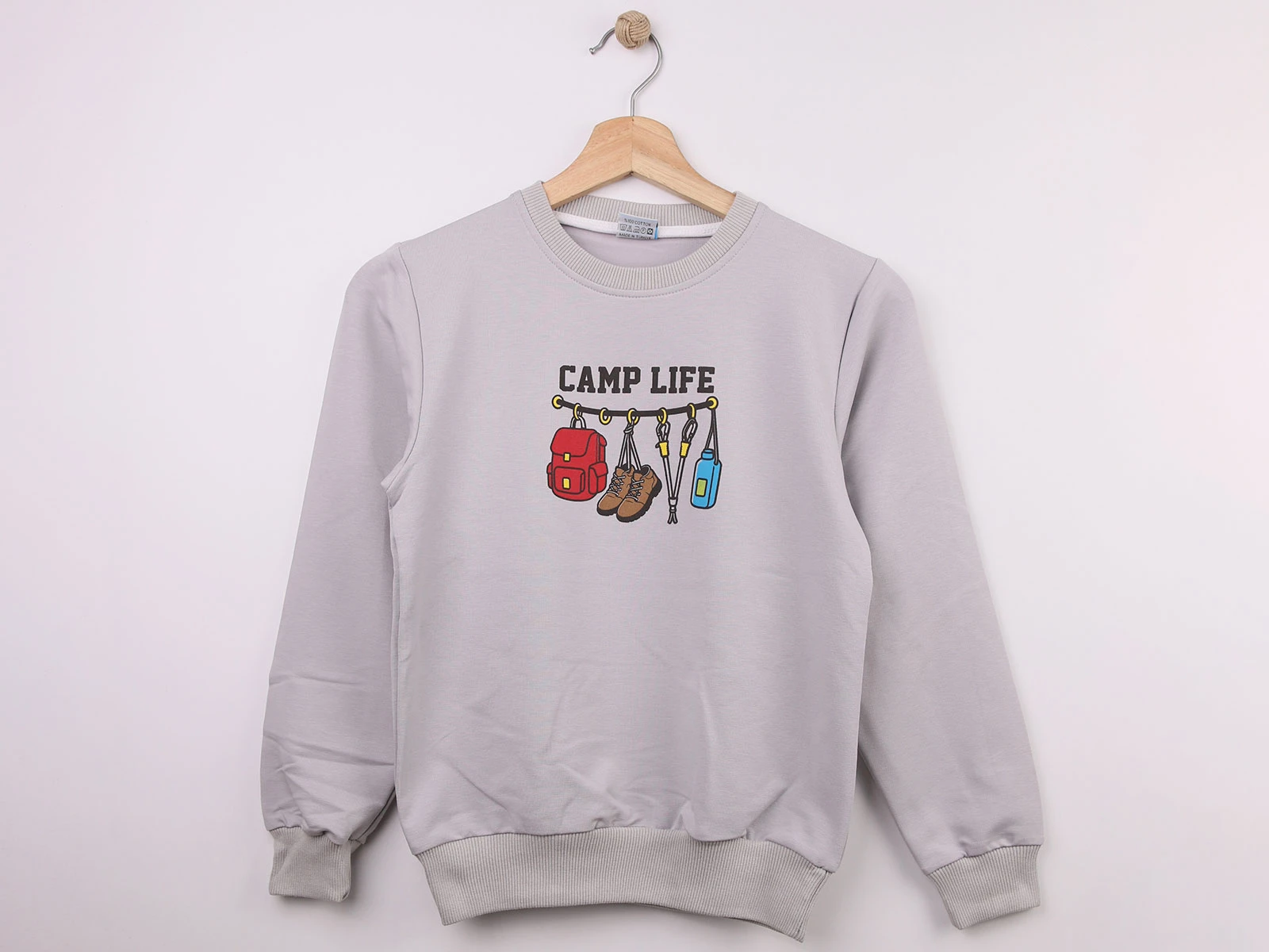 Toptan WENGE KİDS Camp Life Baskılı Erkek Sweat  Toptan Bebek Çocuk Giyim - Beniz Kids
