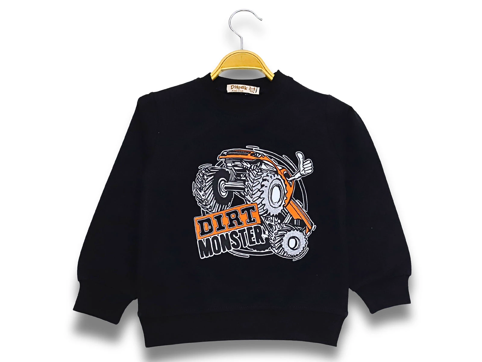 Toptan DIGIDIK KİDS Canavar Kamyon Baskılı 2 İp Erkek Sweat  Toptan Bebek Çocuk Giyim - Beniz Kids