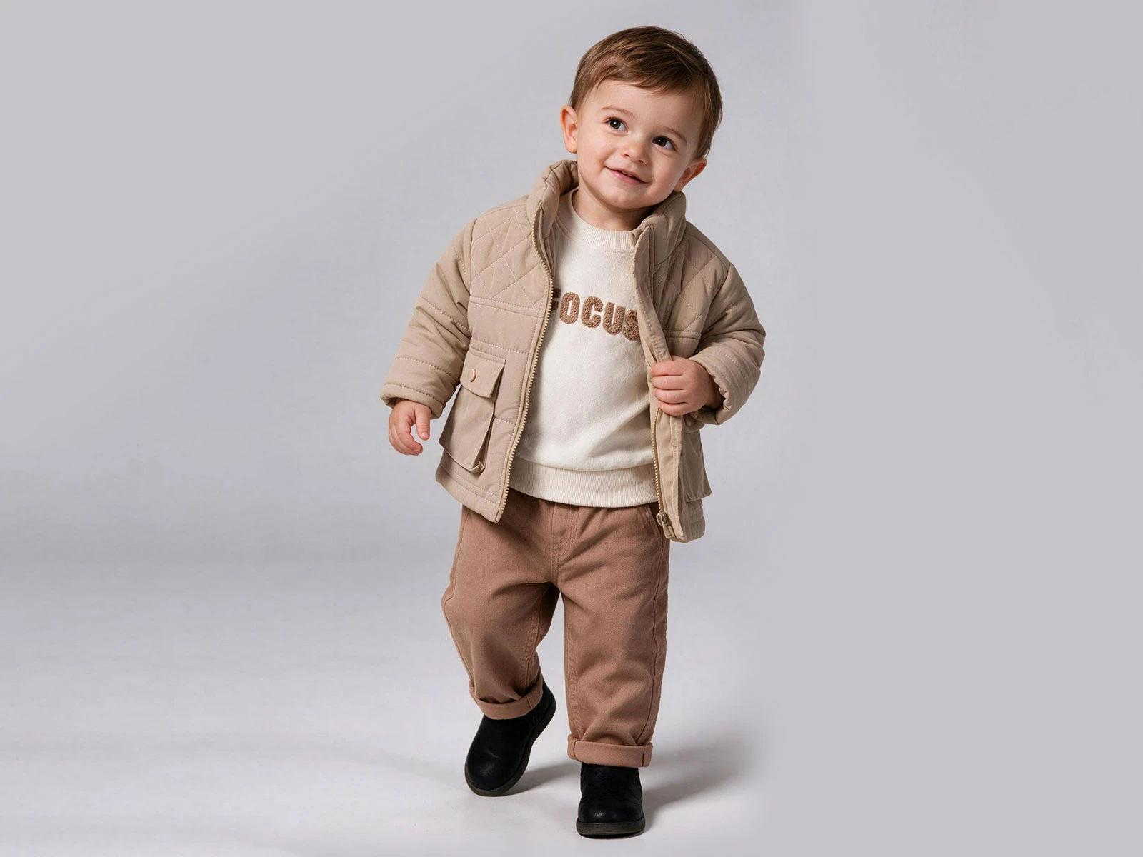 Toptan BEYAZ BEBEK Ceketli 3'lü Erkek Bebek Takım Toptan Bebek Çocuk Giyim - Beniz Kids