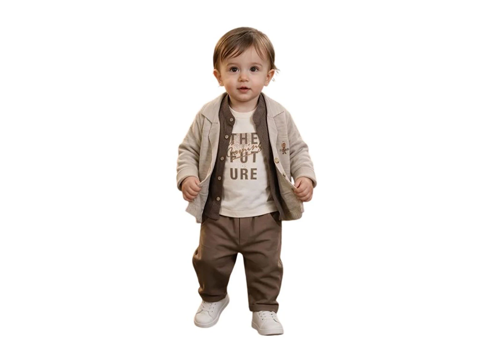 Toptan JUNİOR CLASS Ceketli 3'lü Erkek Bebek Takım Toptan Bebek Çocuk Giyim - Beniz Kids