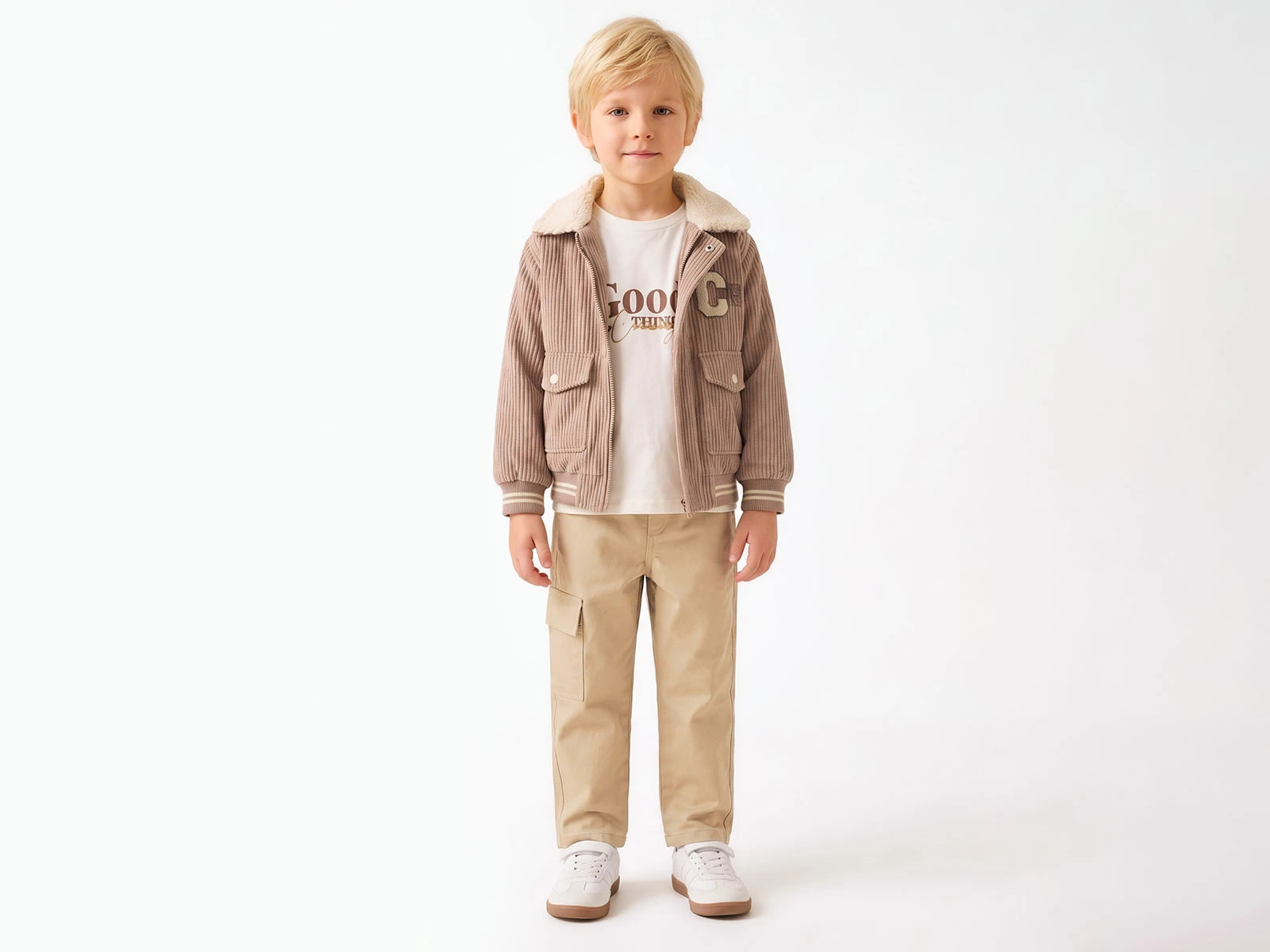 Toptan CANÖZ Ceketli 3'lü Erkek Çocuk Takım Toptan Bebek Çocuk Giyim - Beniz Kids