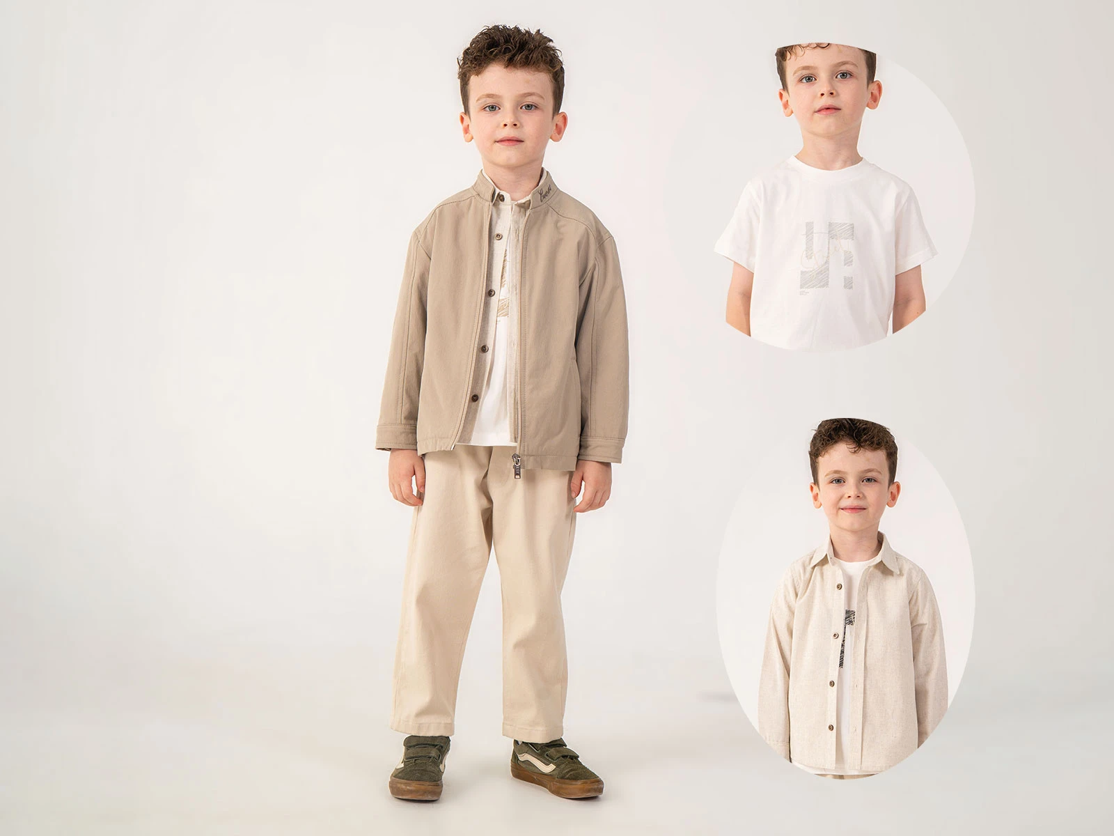 Toptan LESSOTTO Ceketli Gömlekli Dörtlü Erkek Takım Toptan Bebek Çocuk Giyim - Beniz Kids