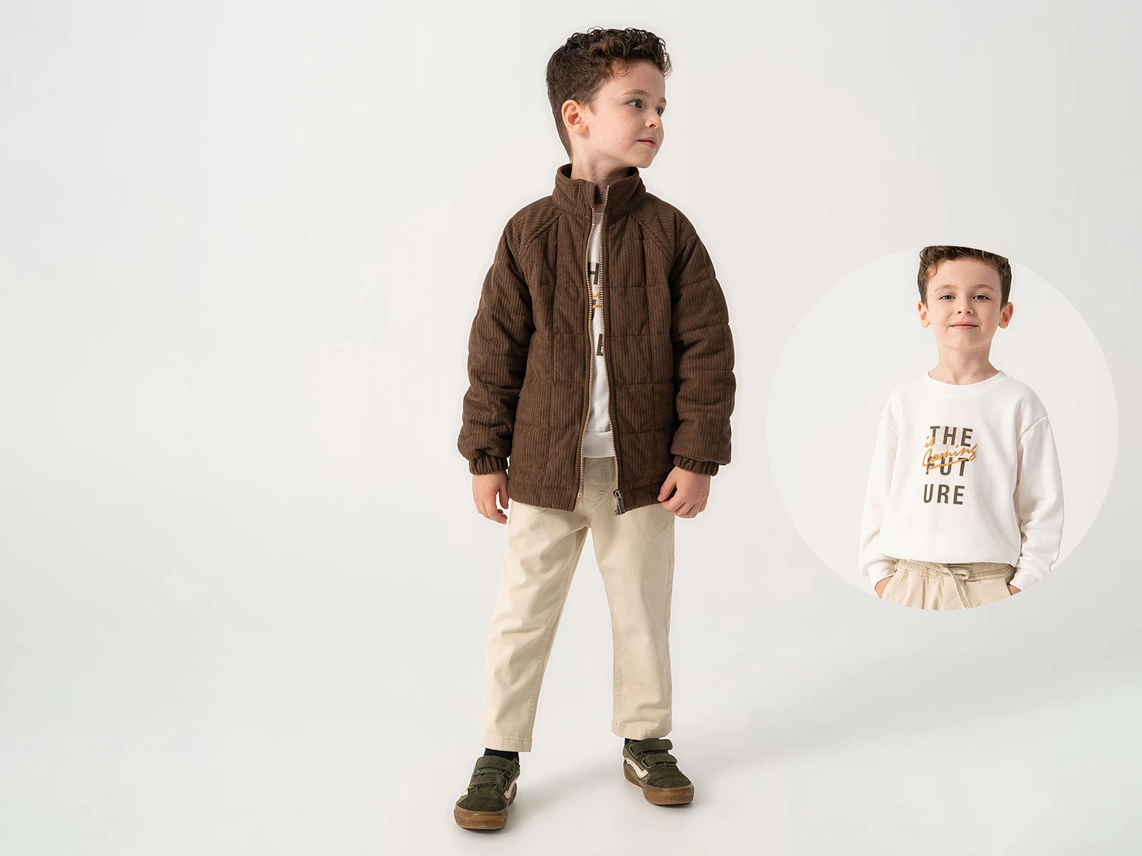 Toptan LESSOTTO Ceketli Üçlü Erkek Takım Toptan Bebek Çocuk Giyim - Beniz Kids