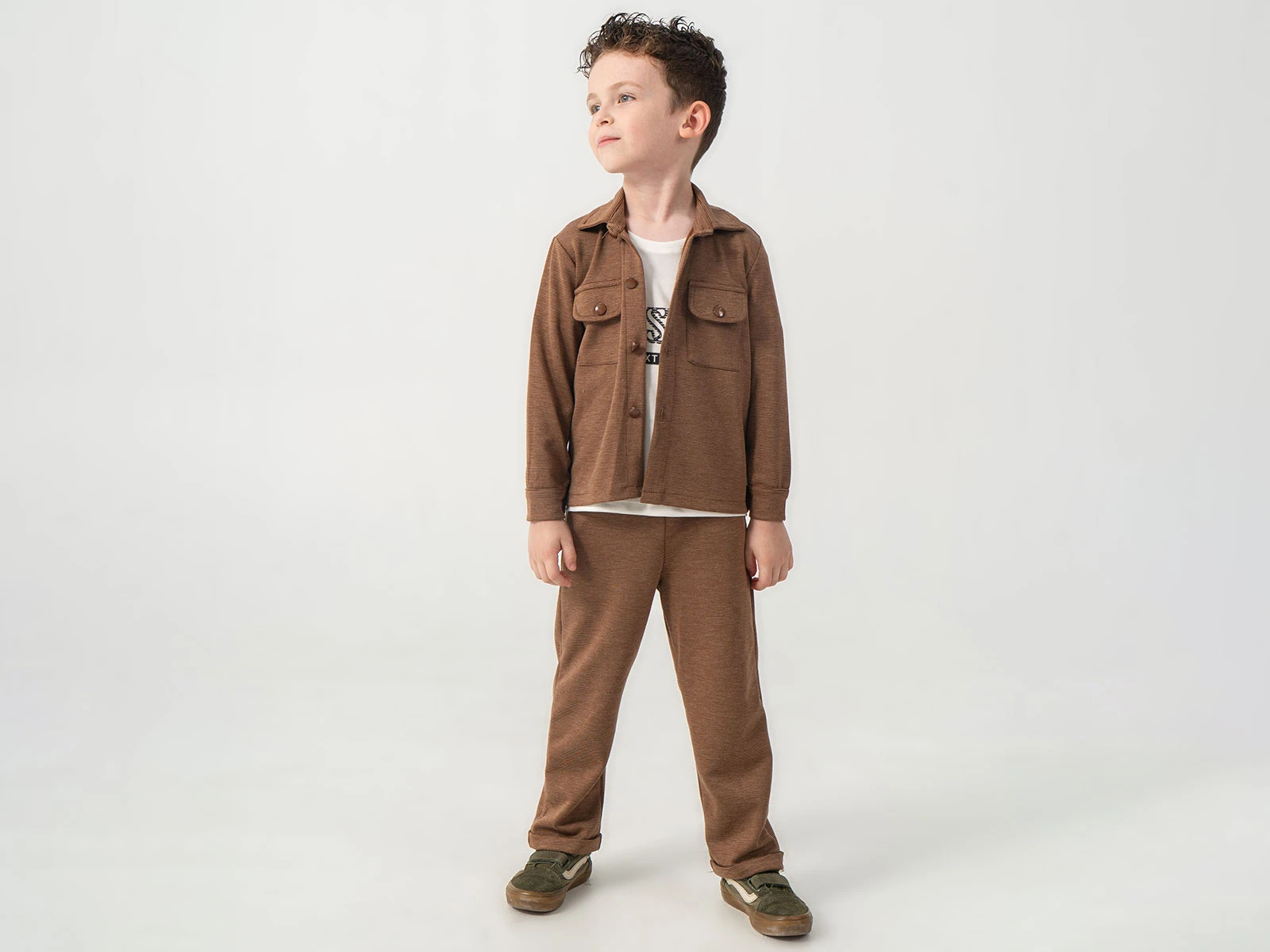 Toptan BURÇ BEBE Cepli Düğmeli Ceketli Erkek Takım  Toptan Bebek Çocuk Giyim - Beniz Kids