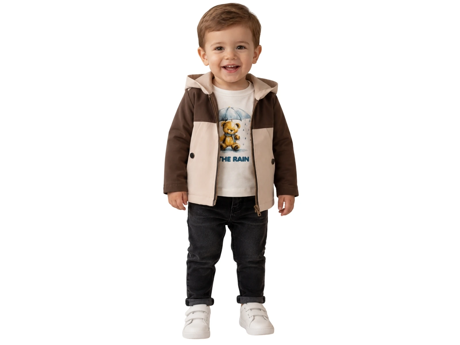 Toptan NOWA Cepli Şapkalı Ceketli Erkek Bebe Üçlü Takım  Toptan Bebek Çocuk Giyim - Beniz Kids