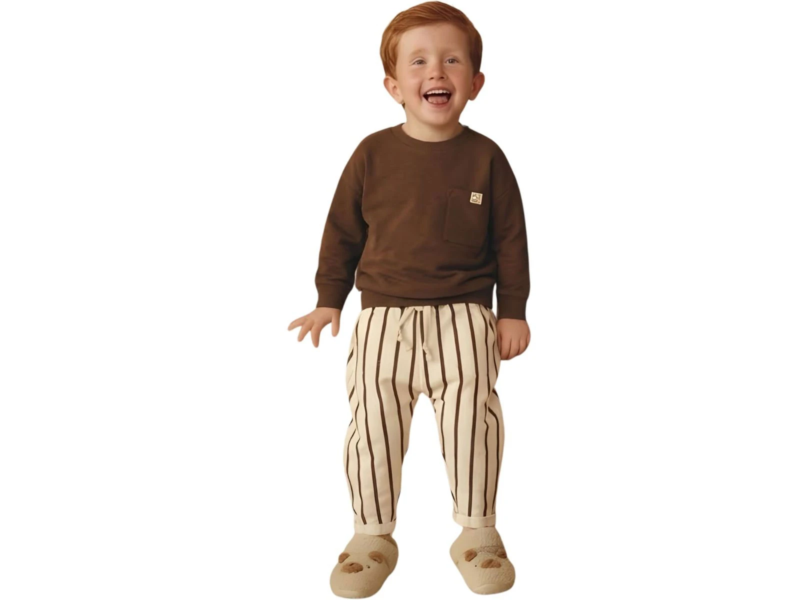 Toptan JUMİ Cepli Şardonsuz 3 İp Erkek Takım Toptan Bebek Çocuk Giyim - Beniz Kids