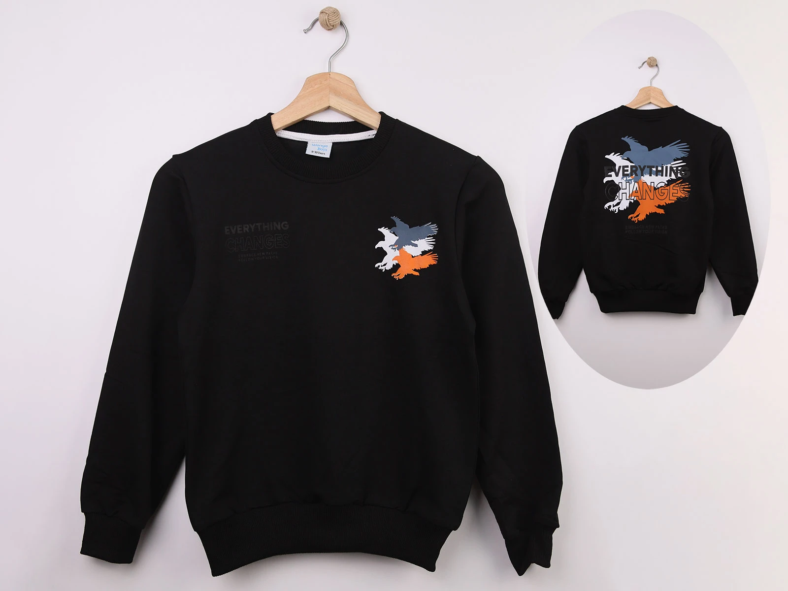 Toptan WENGE KİDS Changes Baskılı Erkek Sweat  Toptan Bebek Çocuk Giyim - Beniz Kids
