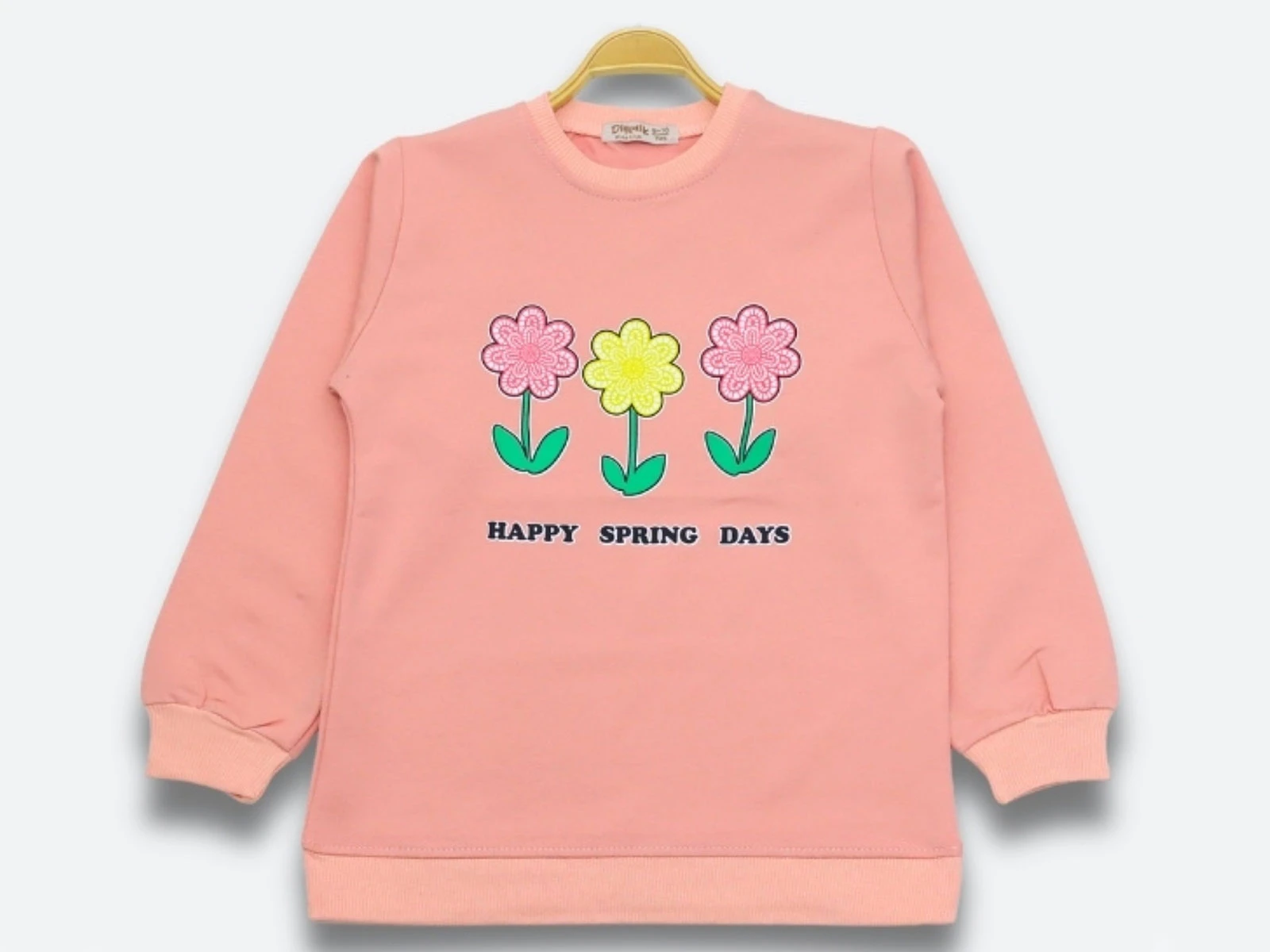 Toptan DIGIDIK KİDS Çiçek Baskılı 2 İp Kız Sweat  Toptan Bebek Çocuk Giyim - Beniz Kids