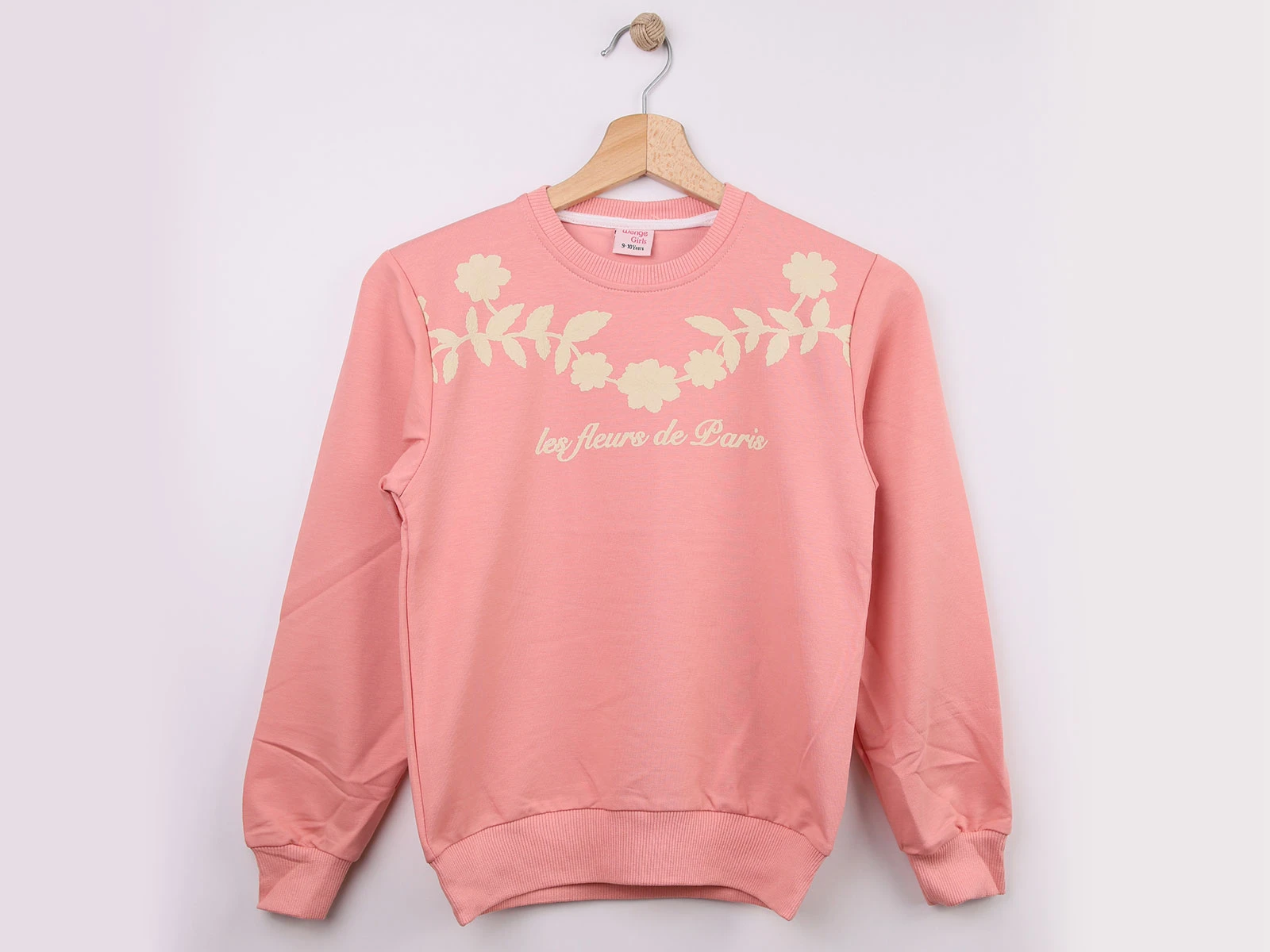 Toptan WENGE KİDS Çiçek Baskılı Kız Sweat  Toptan Bebek Çocuk Giyim - Beniz Kids