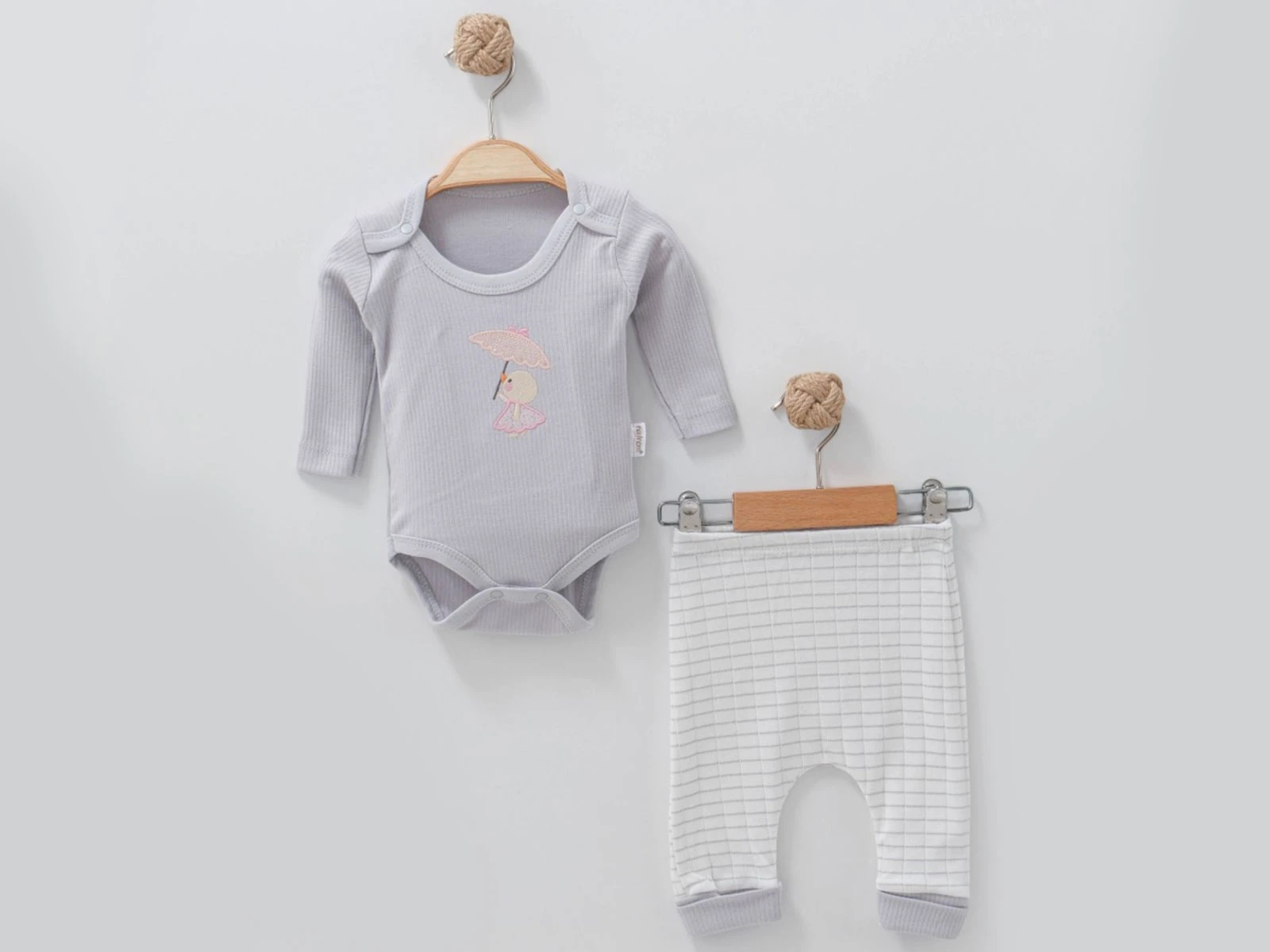 Toptan NAYINOM Civciv Baskılı Bebe Takım  Toptan Bebek Çocuk Giyim - Beniz Kids