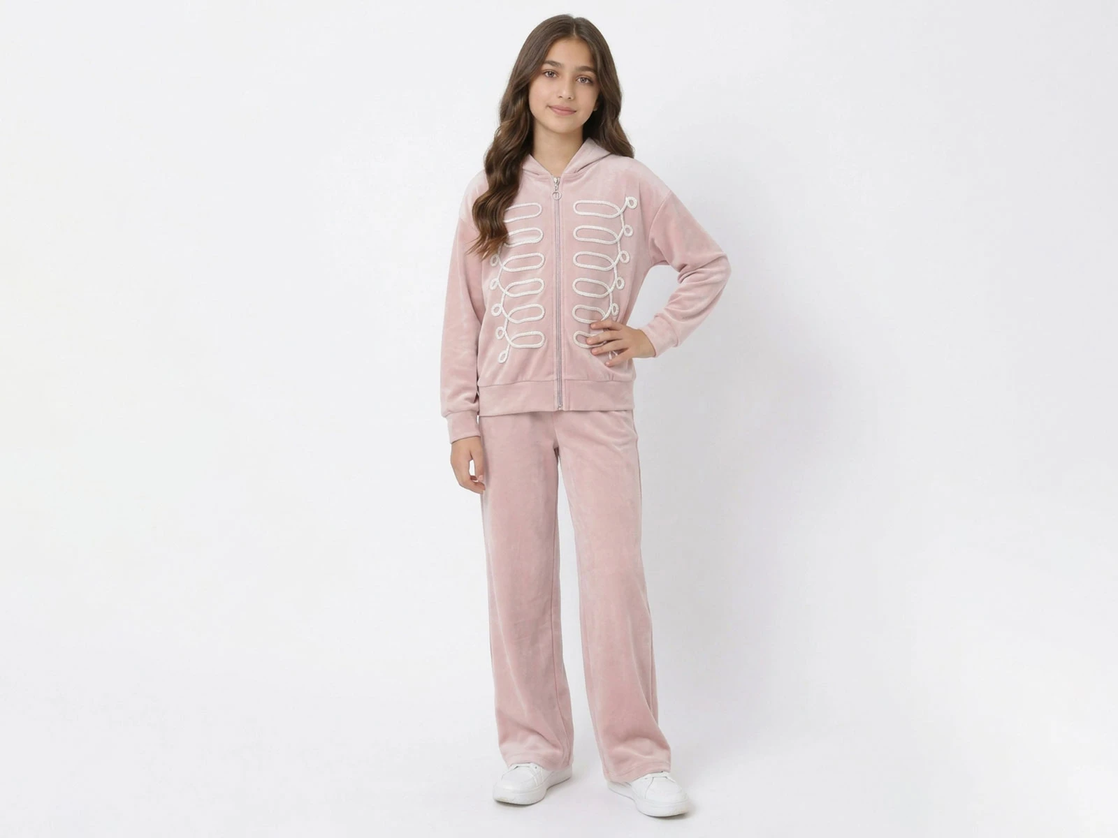 Toptan MENSİS Çizgi Detay Kız Çocuk Takım Toptan Bebek Çocuk Giyim - Beniz Kids