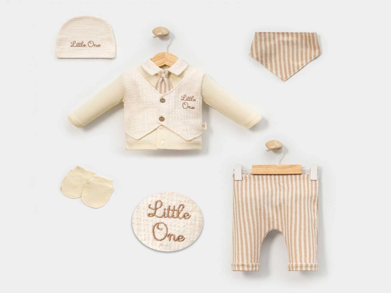 Çizgili 5'li Bebe Set